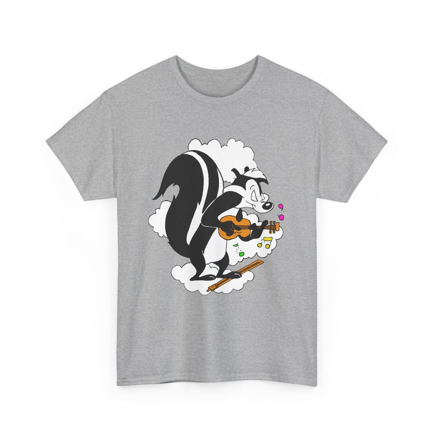 vintage milk cap pepe playing fiddle in clouds tshirt