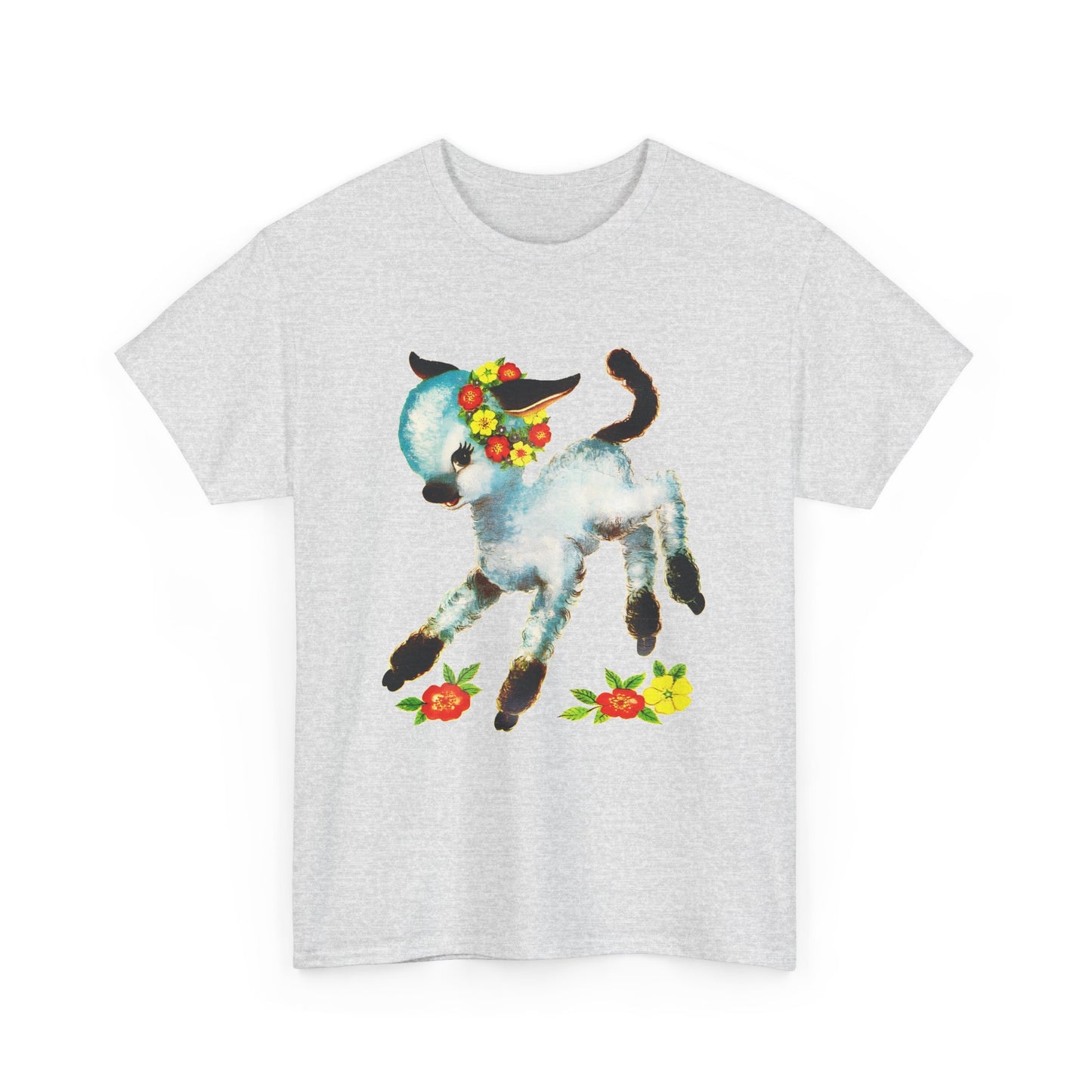 vintage cute baby sheep reproduction tshirt