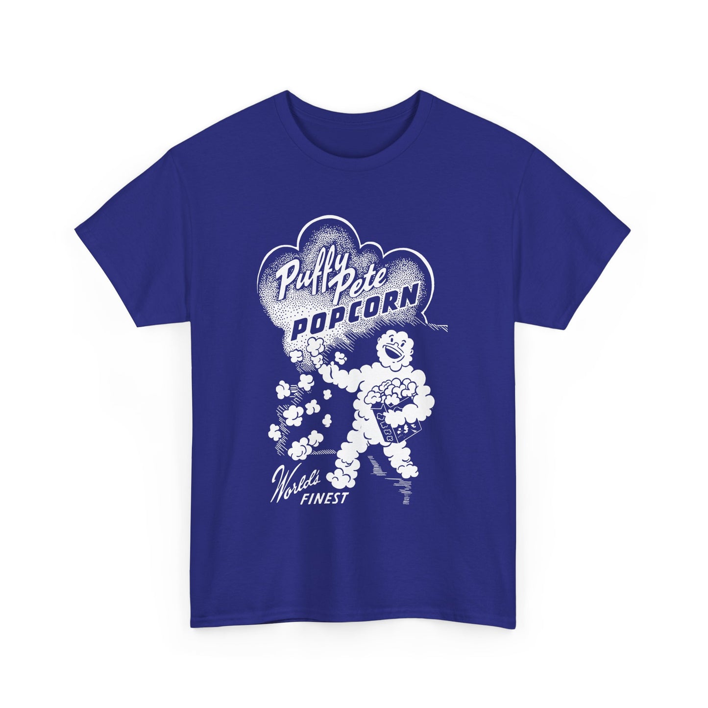 vintage puffy pete popcorn box logo tshirt