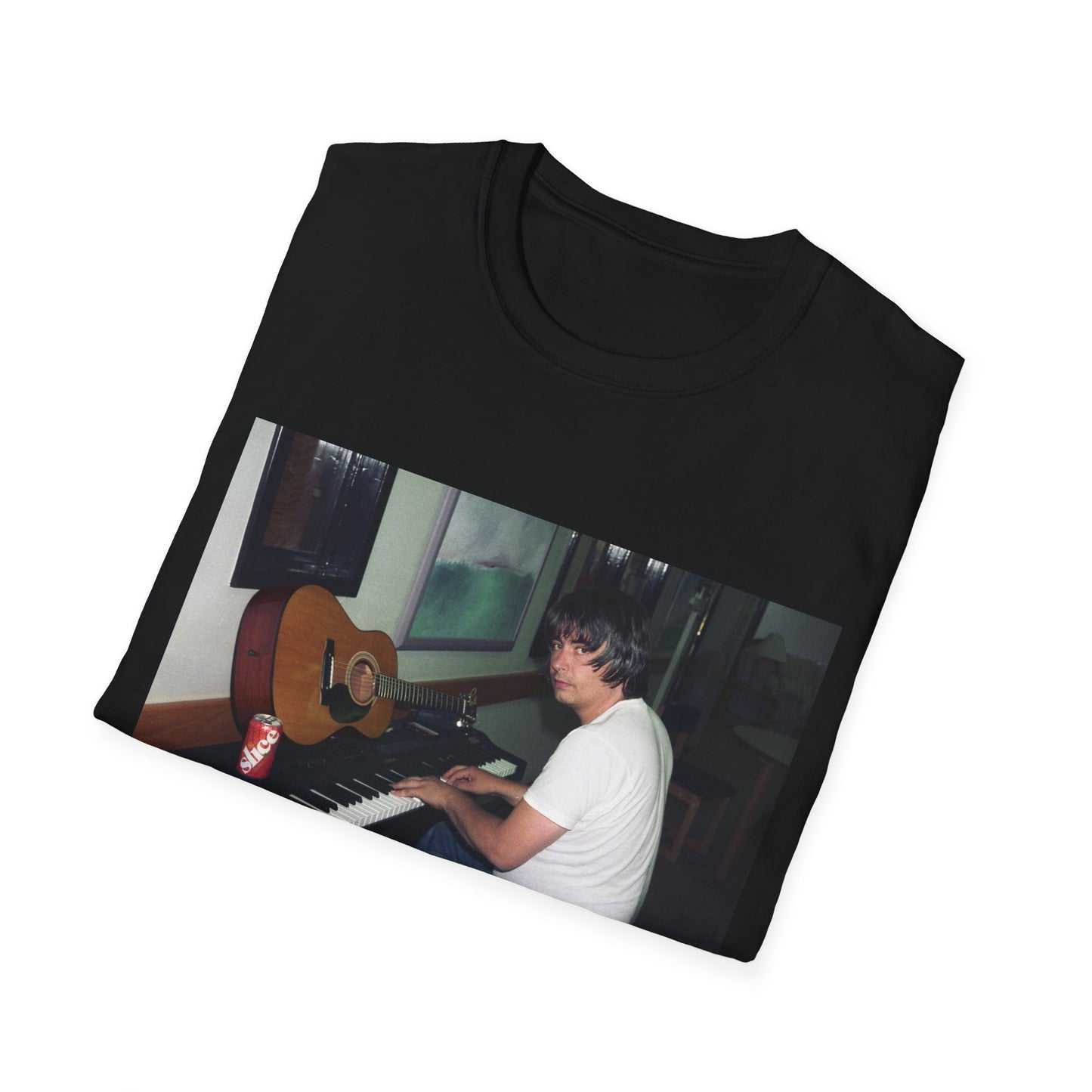 daniel johnston playing piano tshirt