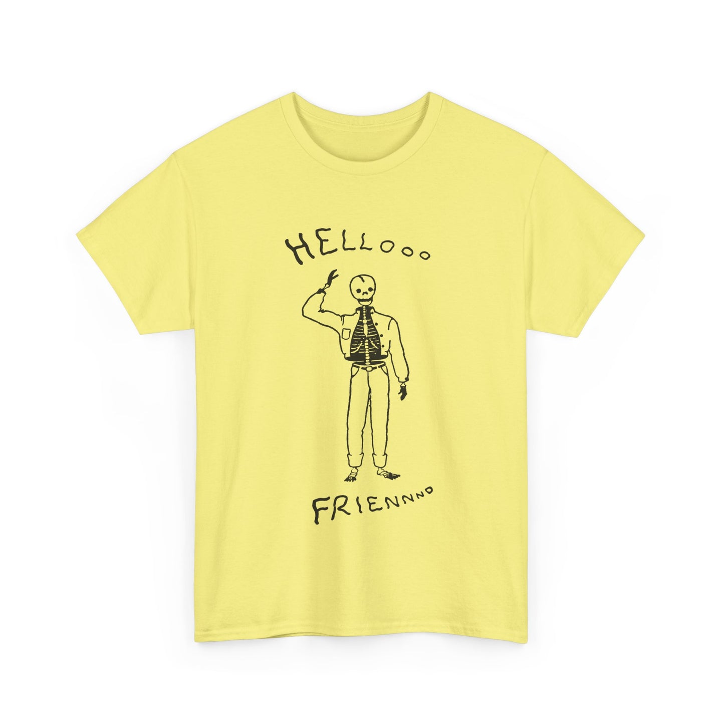 1953 the friendly skeleton illustration from the albuquerque journal reproduction tshirt