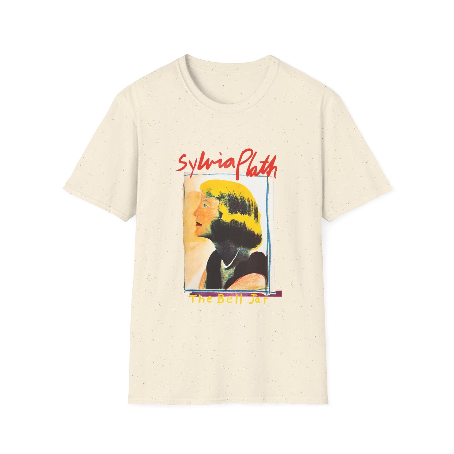 1963 book by sylvia plath "the bell jar" book cover tshirt