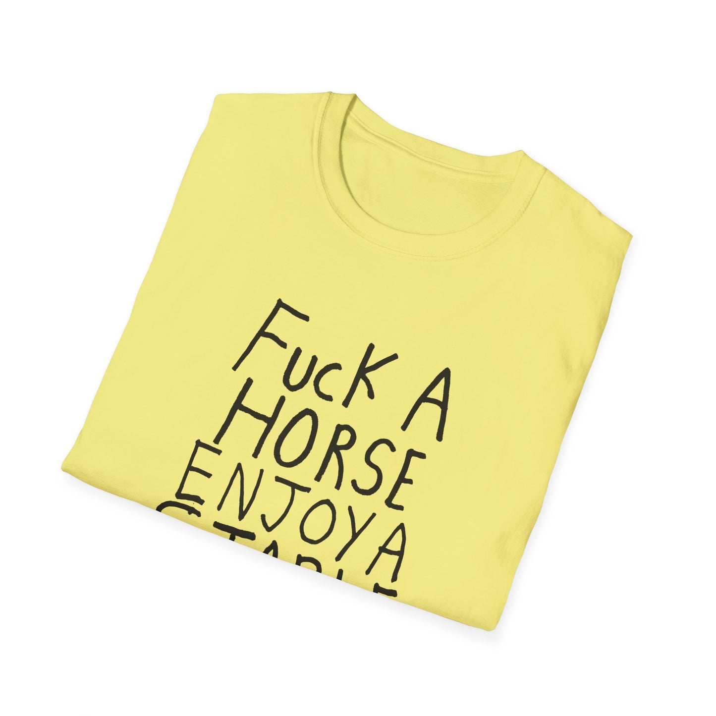 fuck a horse enjoy a stable relationship hand drawn tshirt