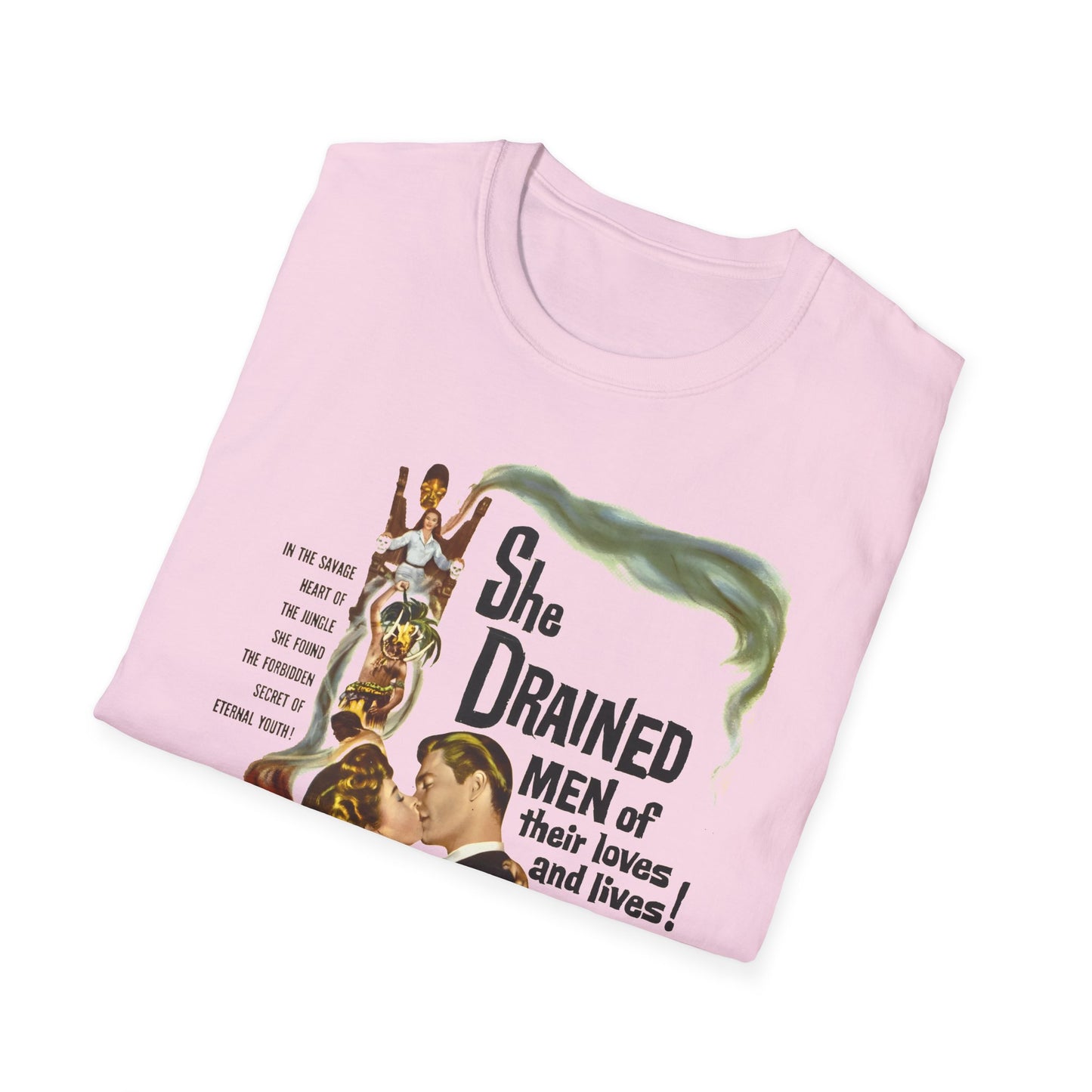 1960 low budget horror rejuvenation film the leech woman movie poster tshirt