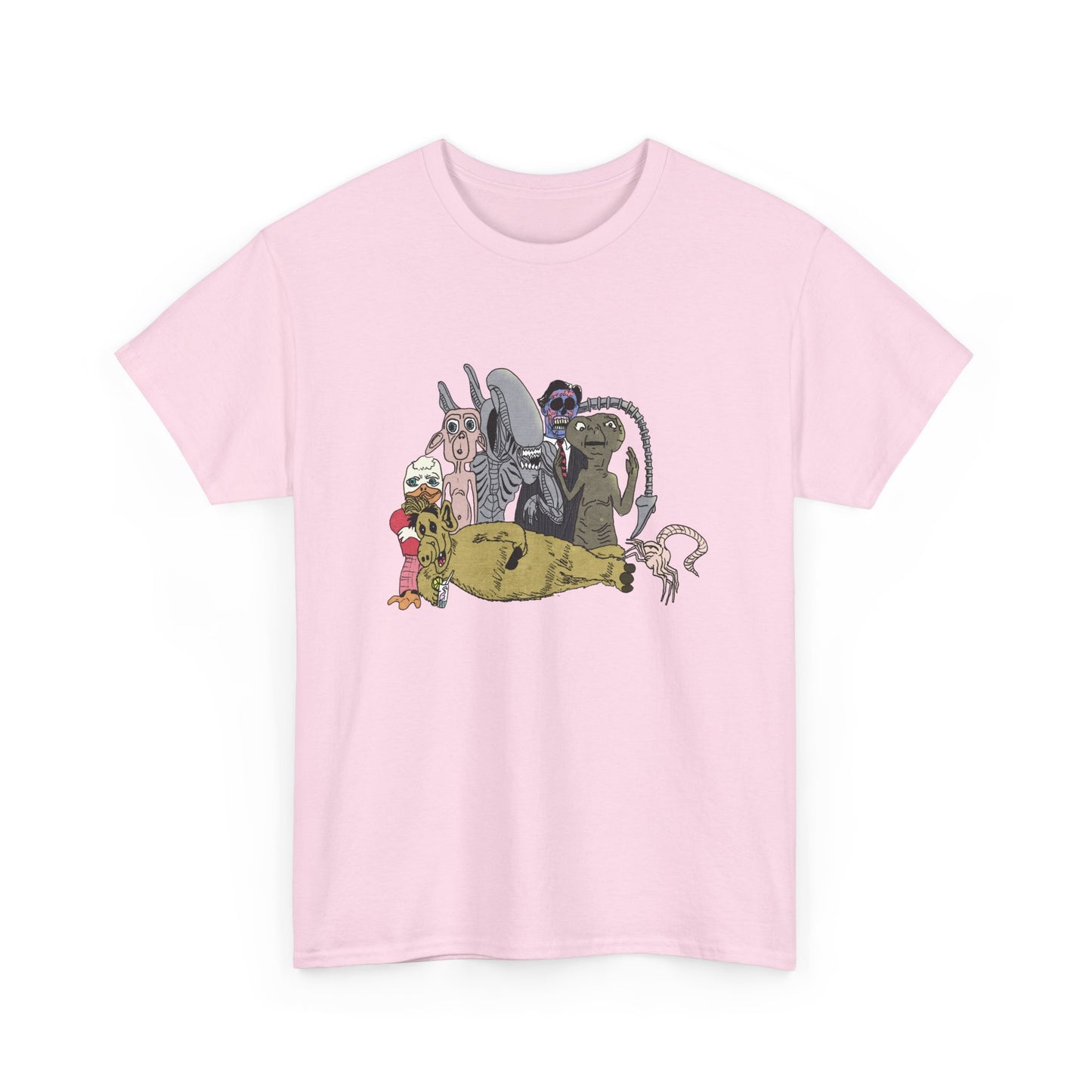 original drawing cute weird pop cult alien tshirt