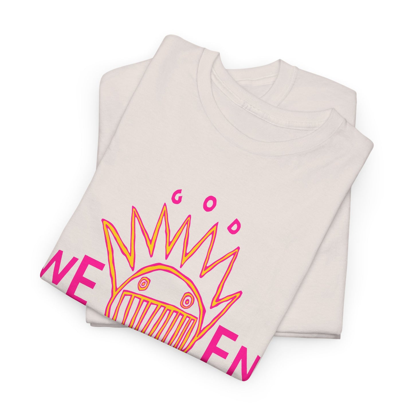 1990 god ween satan by ween album cover stretched neon colors tshirt