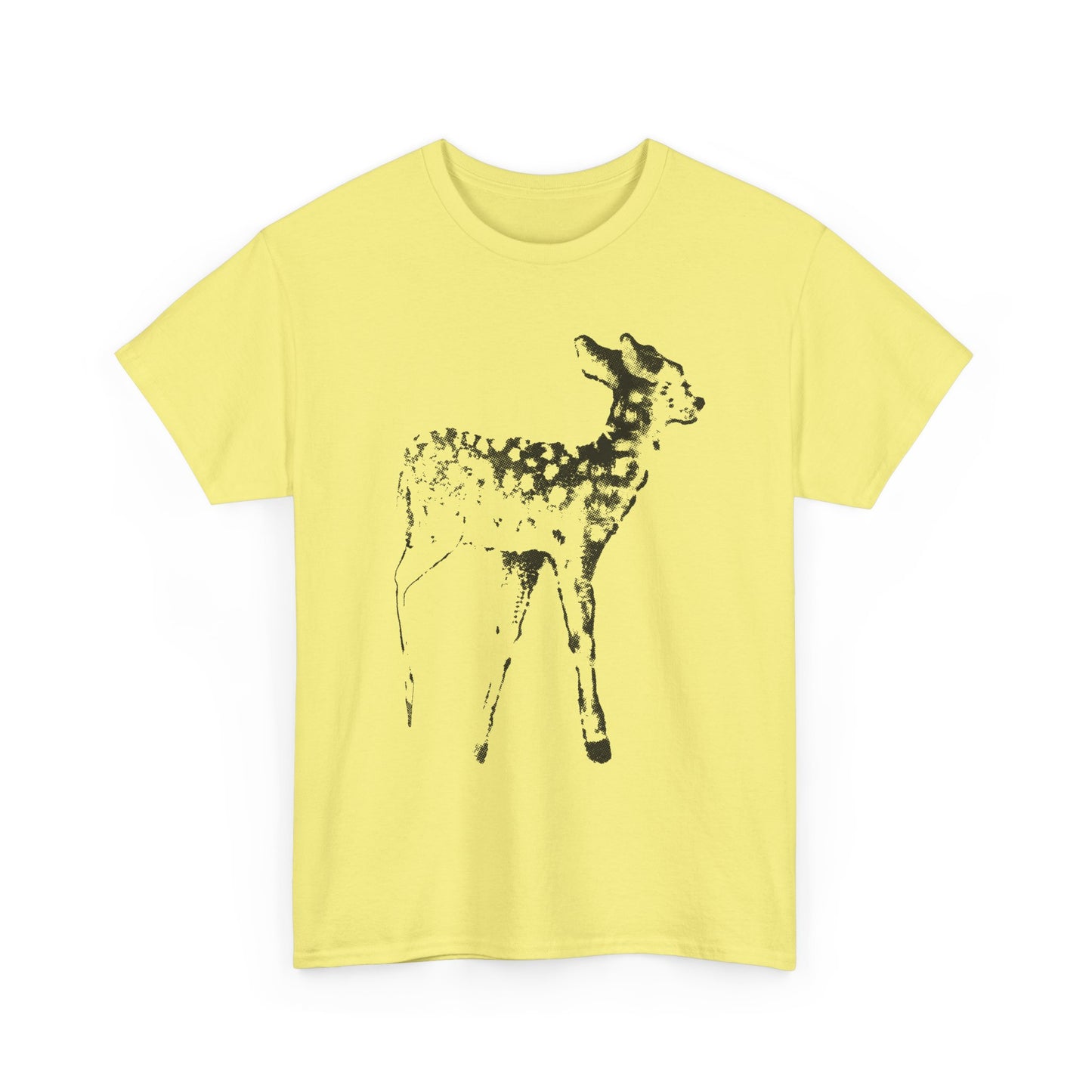 vintage tattoo flash art fawn reproduction tshirt