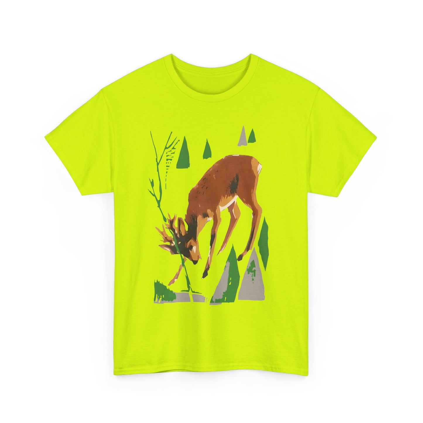 1961 slovakian living beauty vintage deer art reproduction tshirt