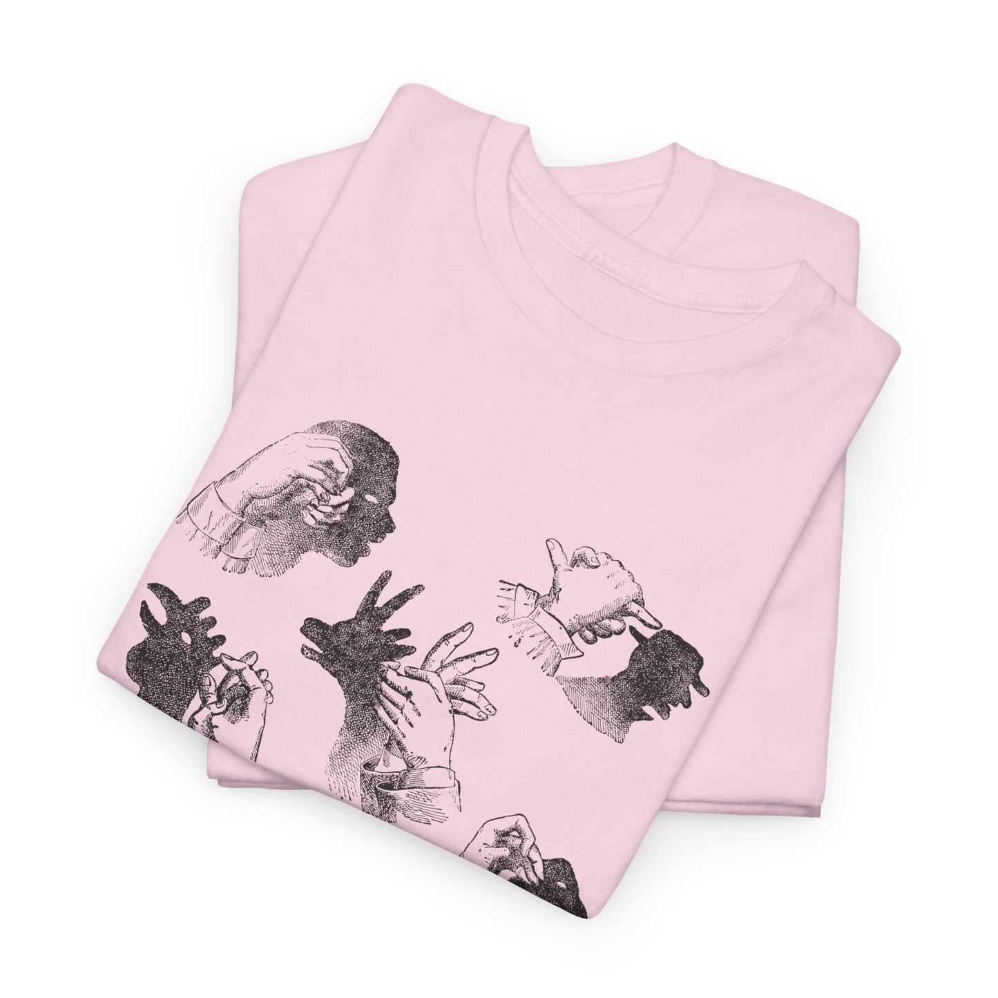 1883 hand shadows on the wall illustration from popular scientific recreations book tshirt
