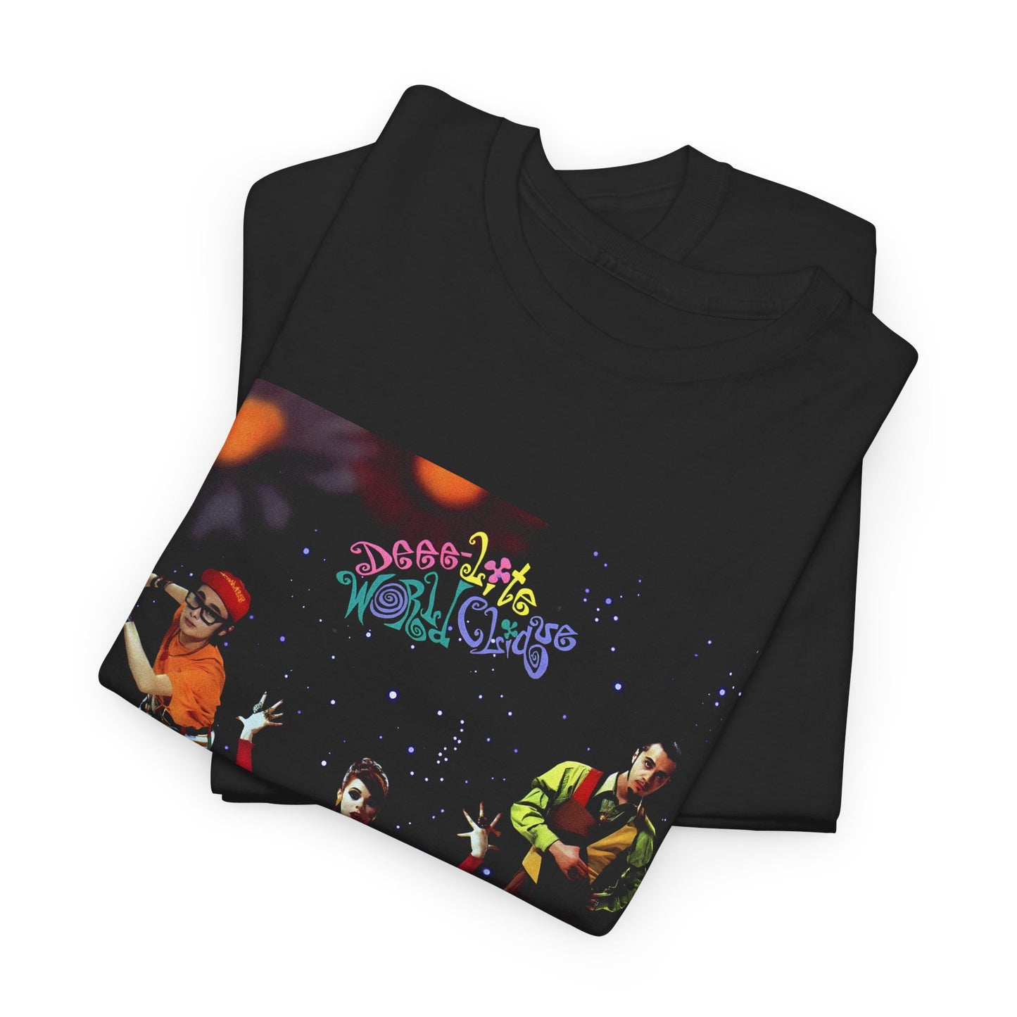 1990 deee lite world clique album cover tshirt