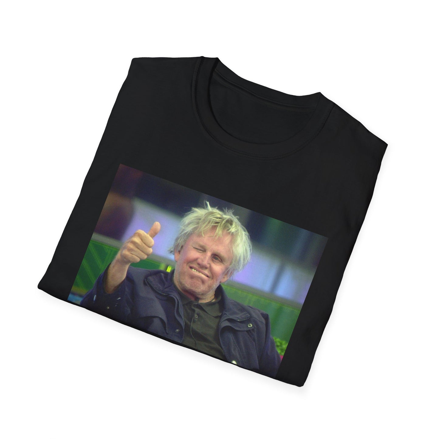 gary busey thumbs up tshirt