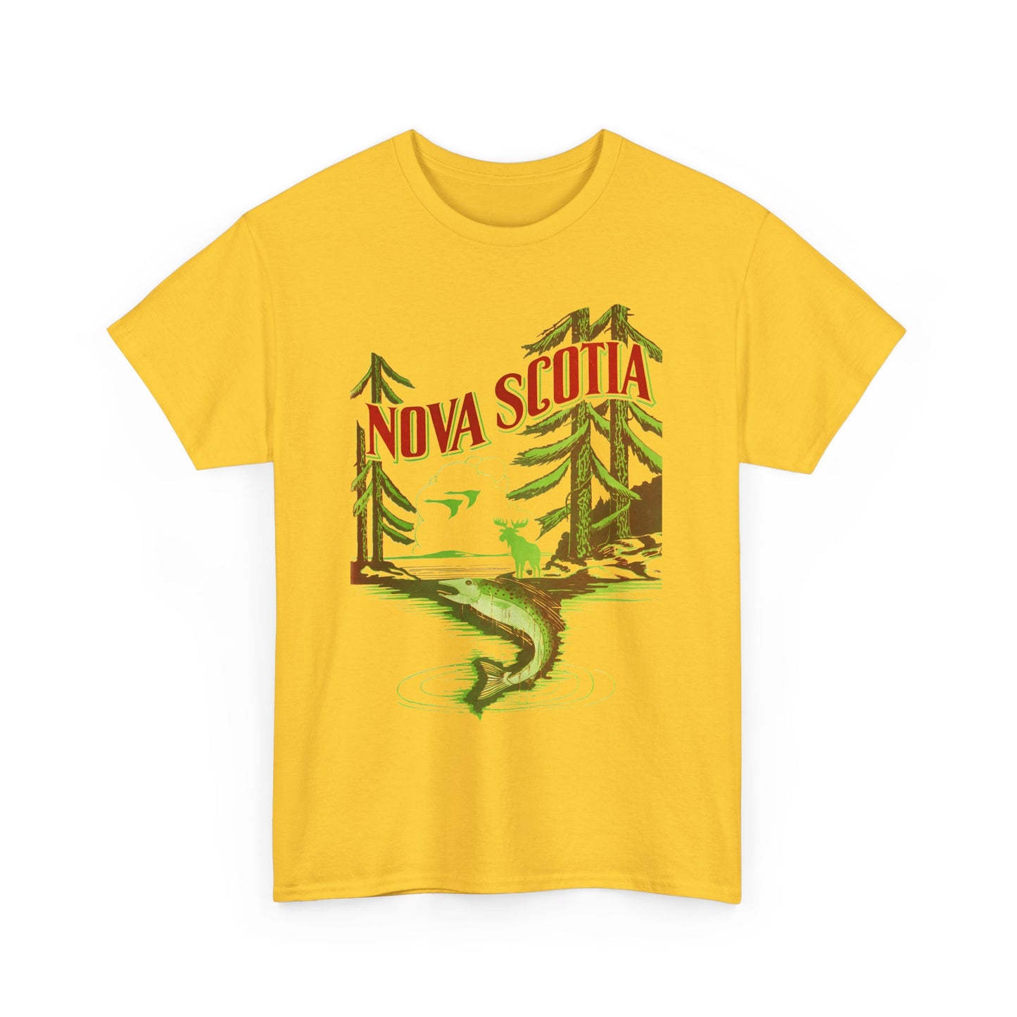 vintage tourism advertisement for nova scotia reproduction tshirt