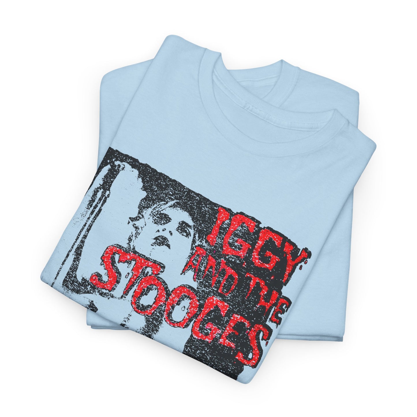 vintage iggy and the stooges raw power faded graphic reproduction tshirt
