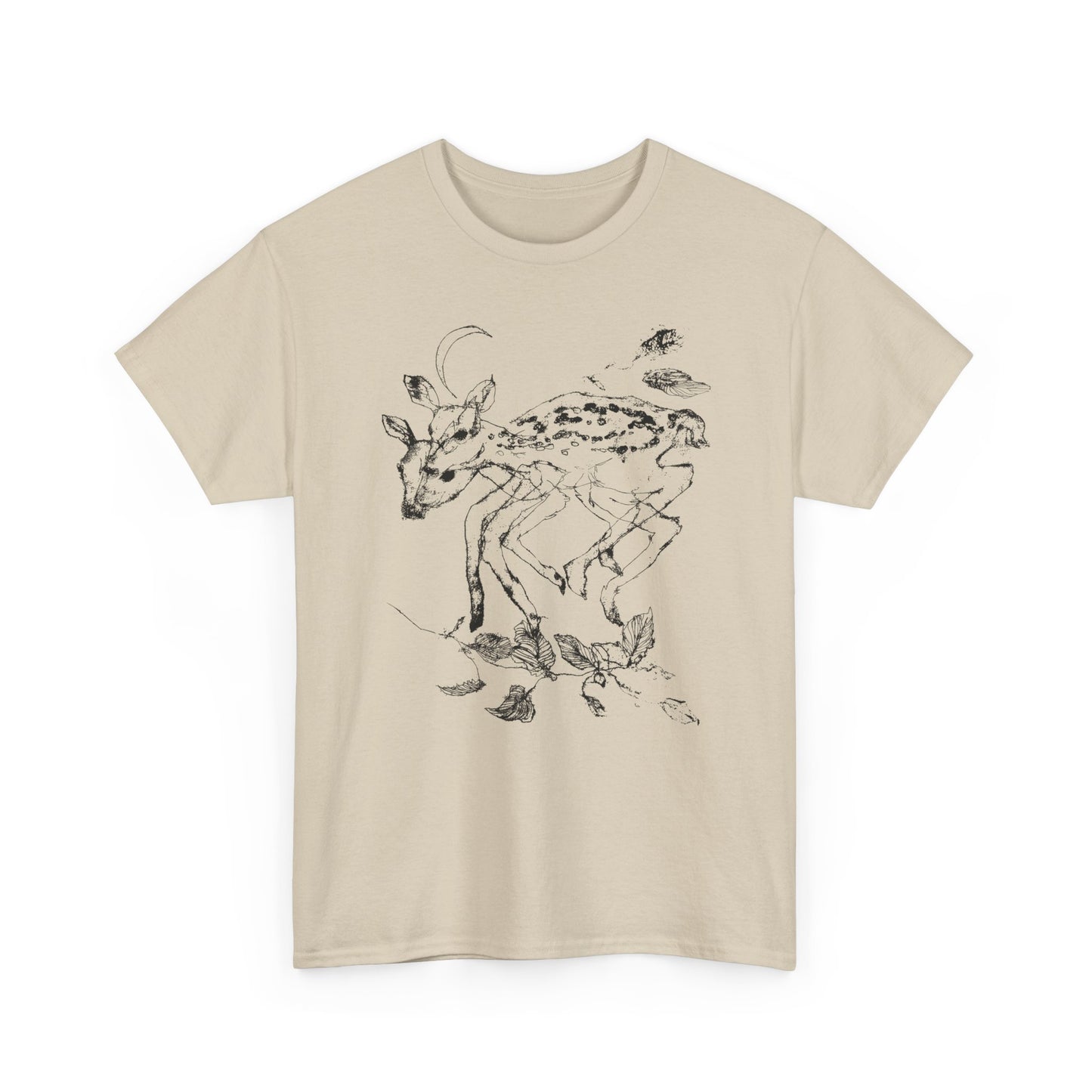 weird deer illustration custom edit tshirt