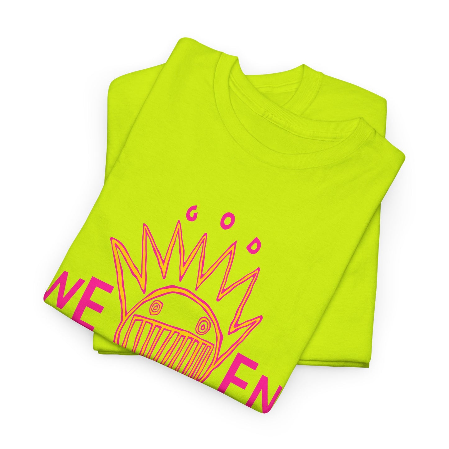 1990 god ween satan by ween album cover stretched neon colors tshirt
