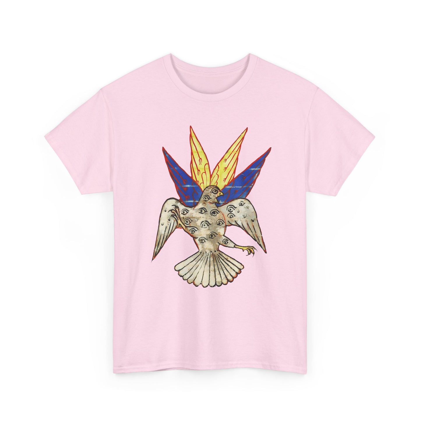 13th century gothic illuminated manuscript of the book of revelation seraph tshirt