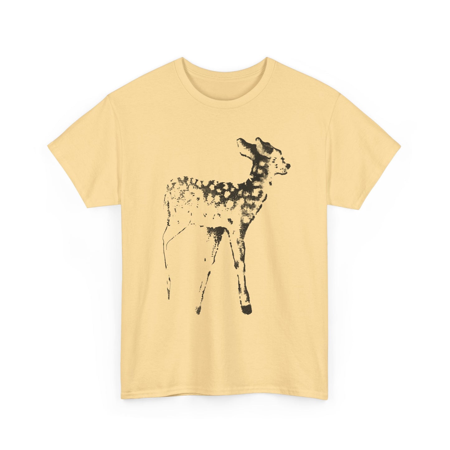 vintage tattoo flash art fawn reproduction tshirt