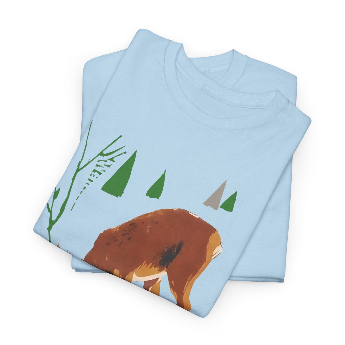 1961 slovakian living beauty vintage deer art reproduction tshirt