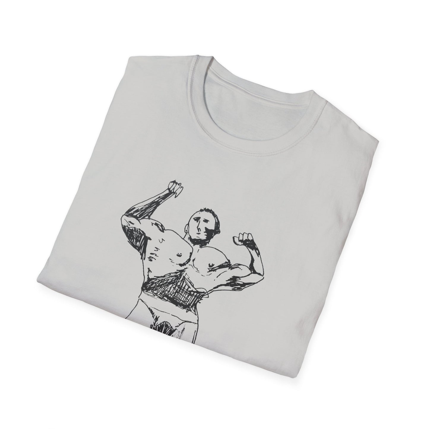 muscle man tshirt original drawing