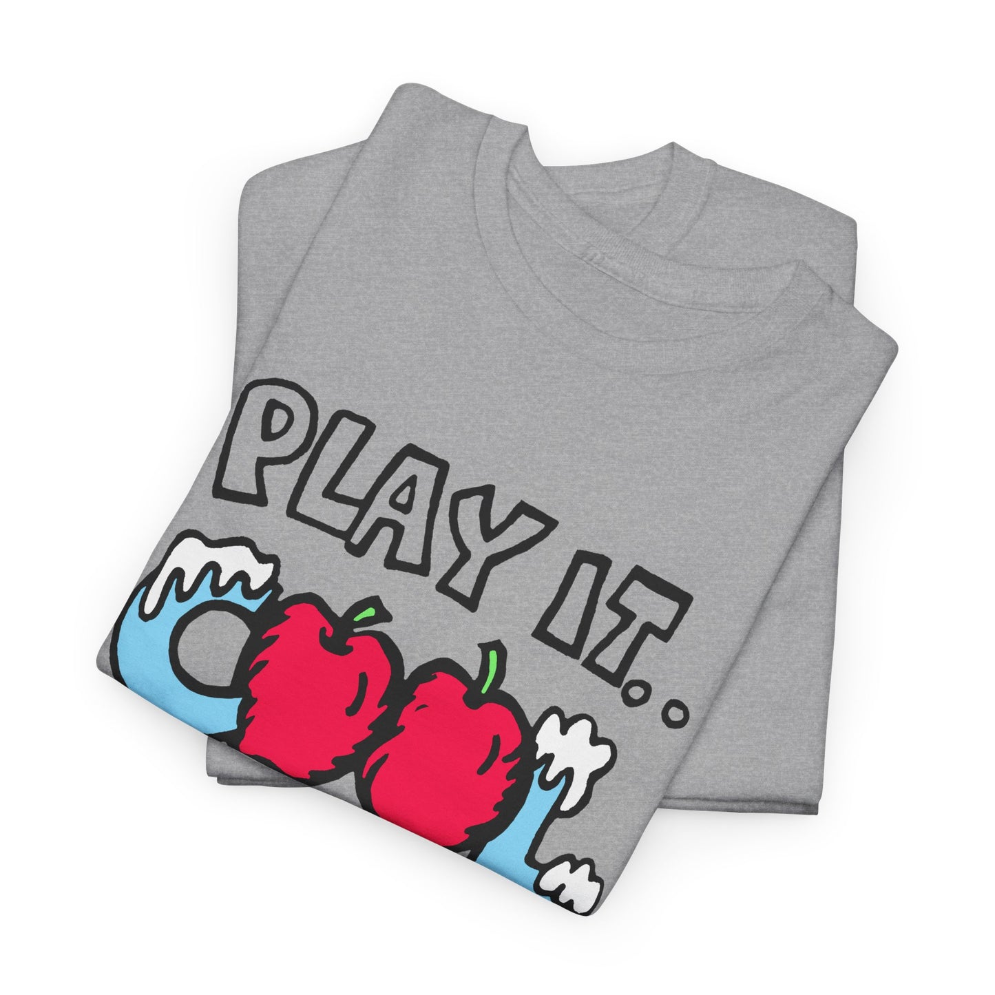 1983 kelloggs apple jacks cereal cardboard sticker play it cool reproduction tshirt