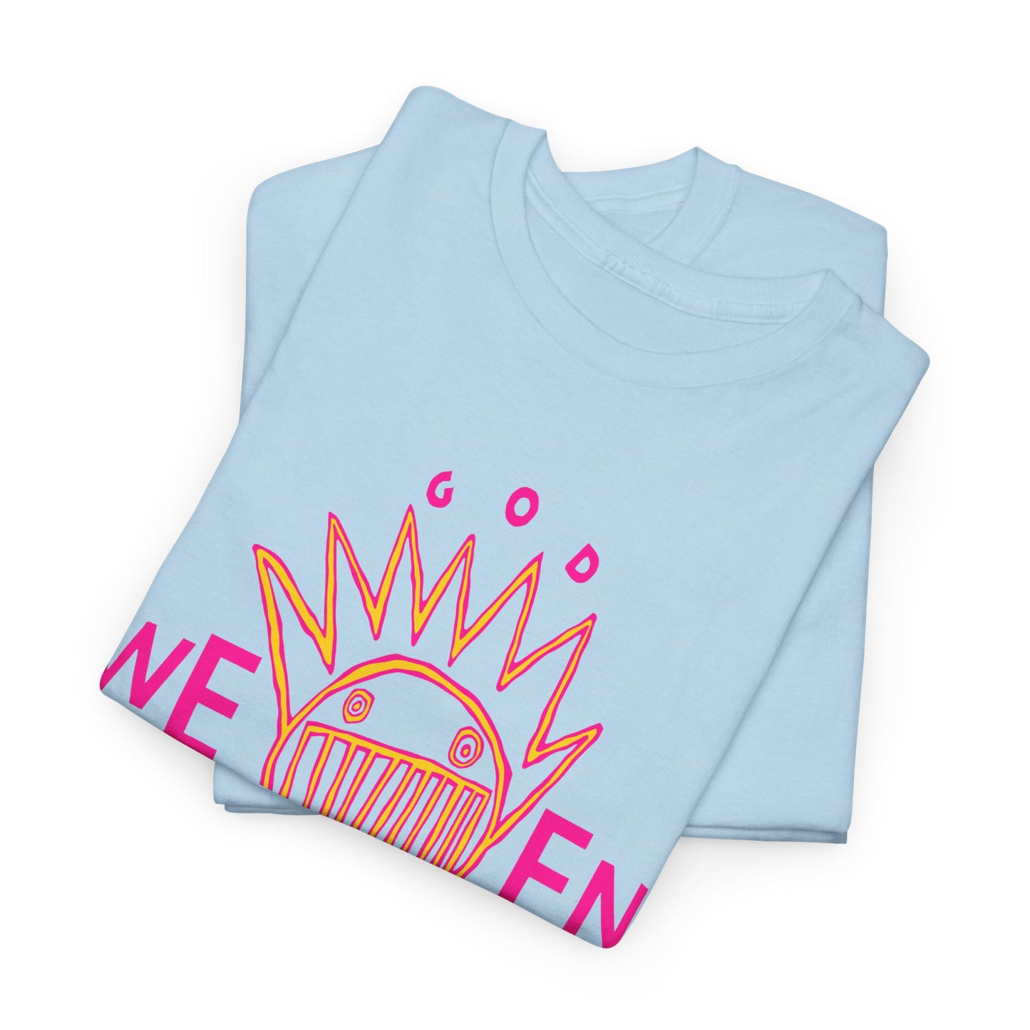 1990 god ween satan by ween album cover stretched neon colors tshirt