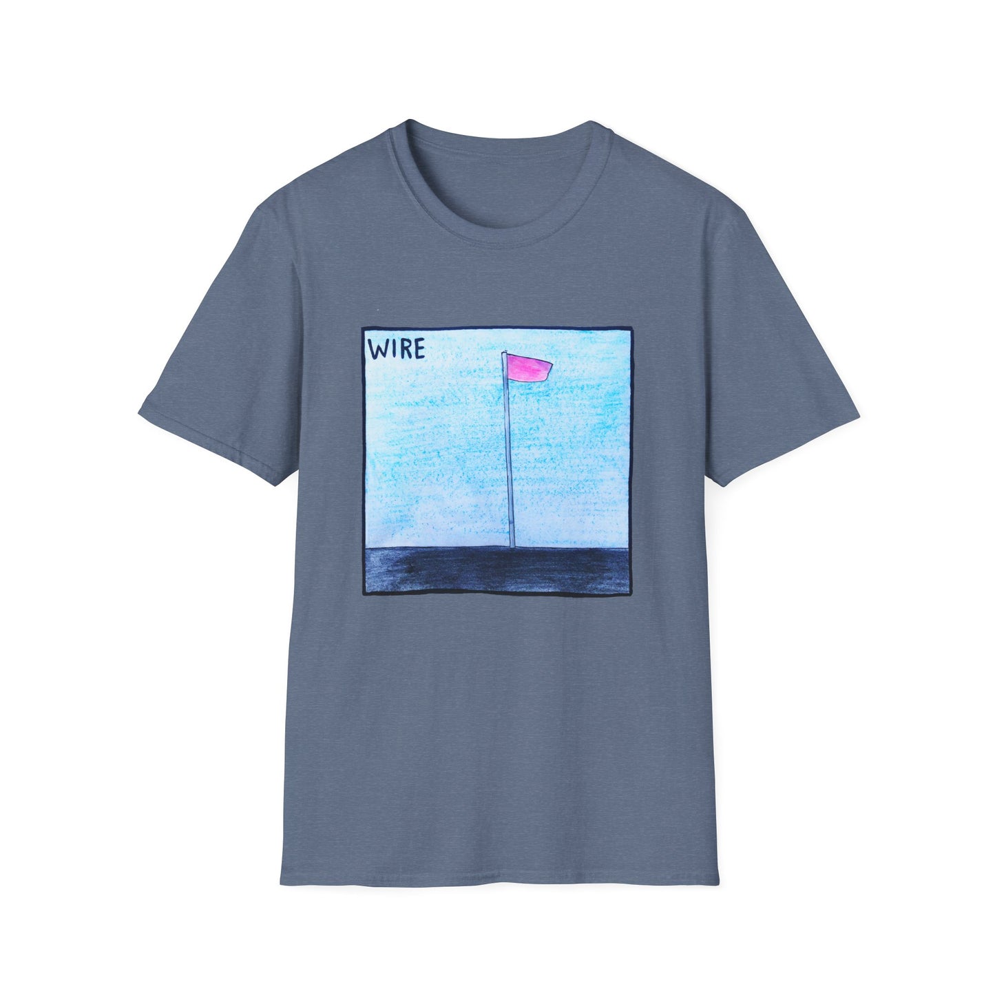 wire 1977 pink flag album cover homemade fan art tshirt