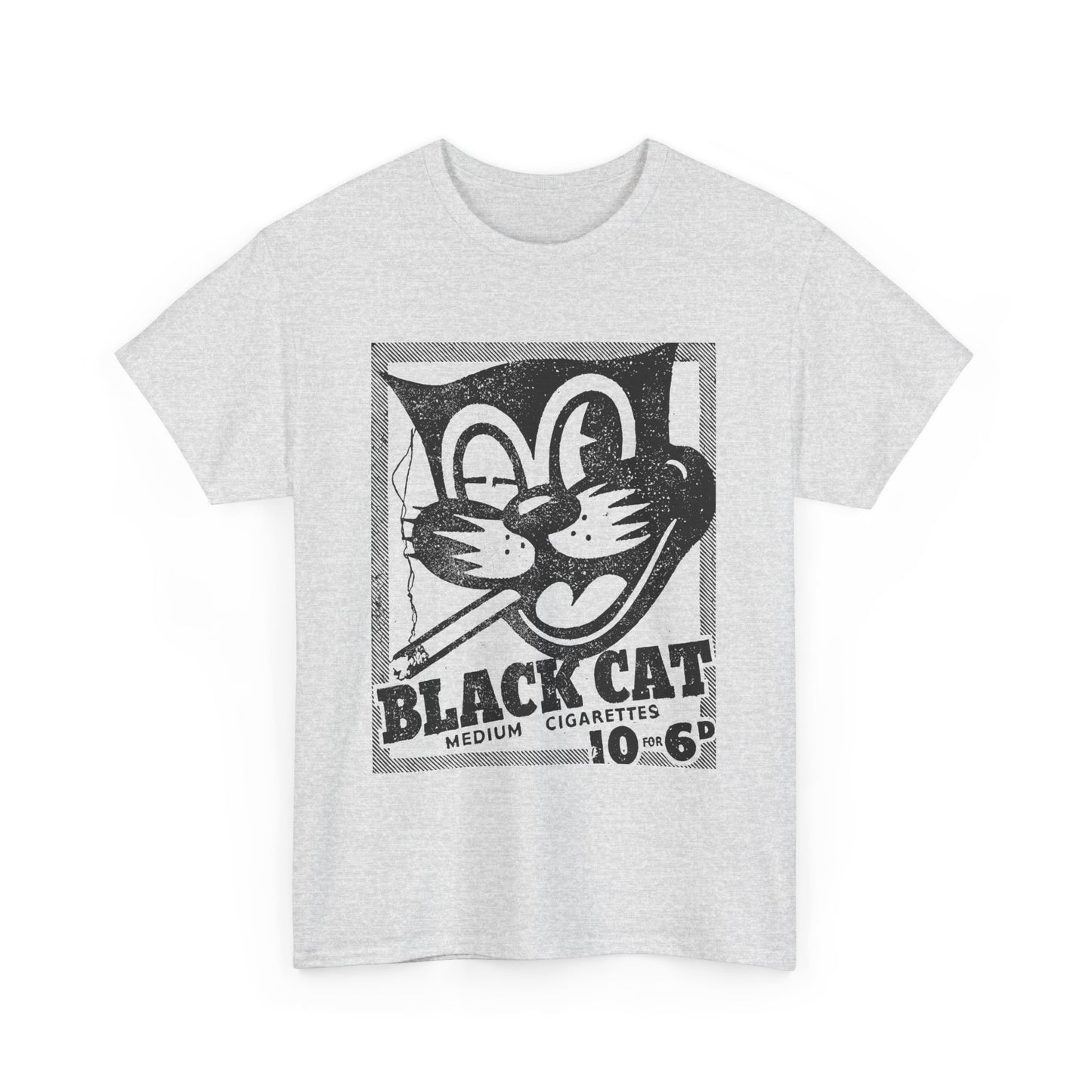 vintage black cat cigarettes advert reproduction stretched graphic tshirt