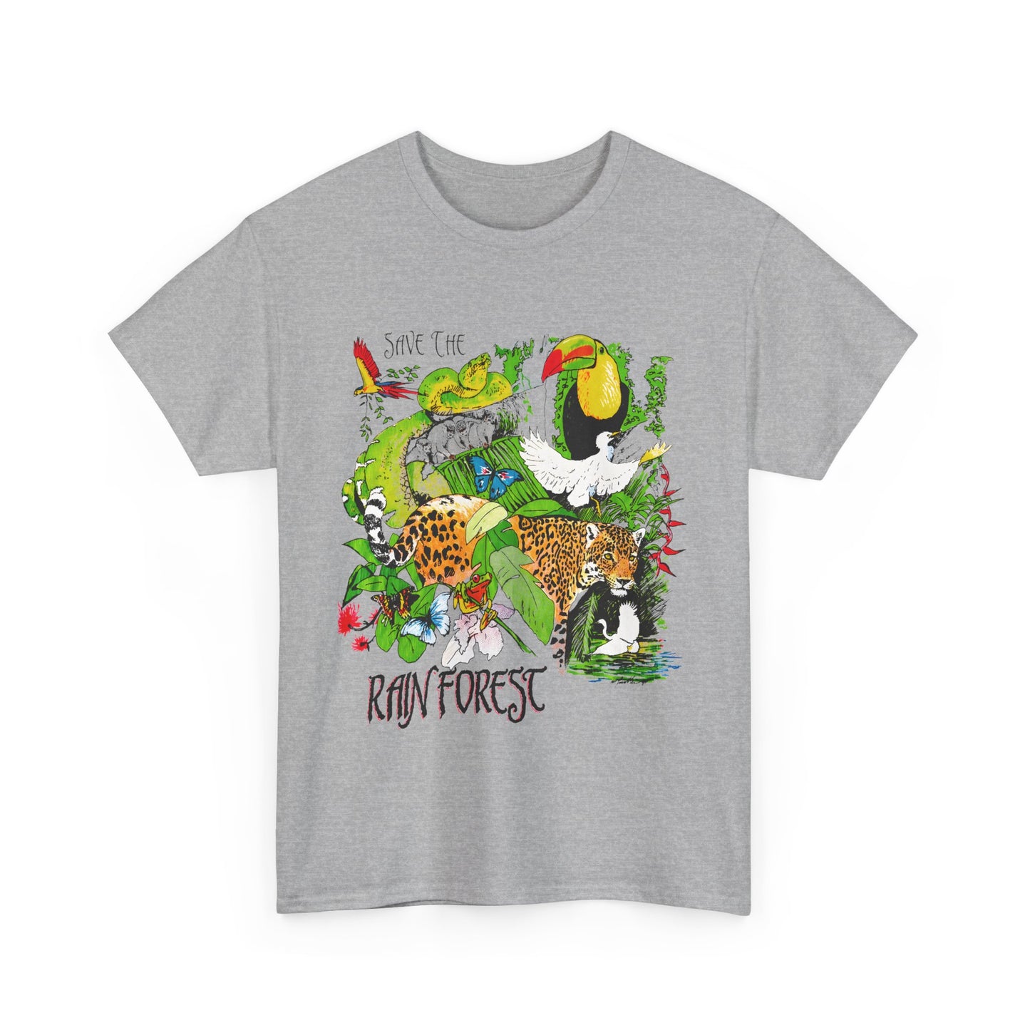 1993 vintage save the rainforest reproduction tshirt