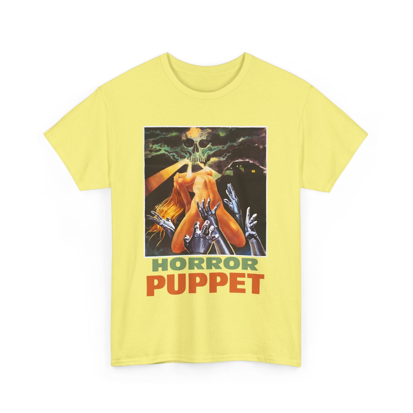 1979 horror puppet poster for the movie tourist trap tshirt