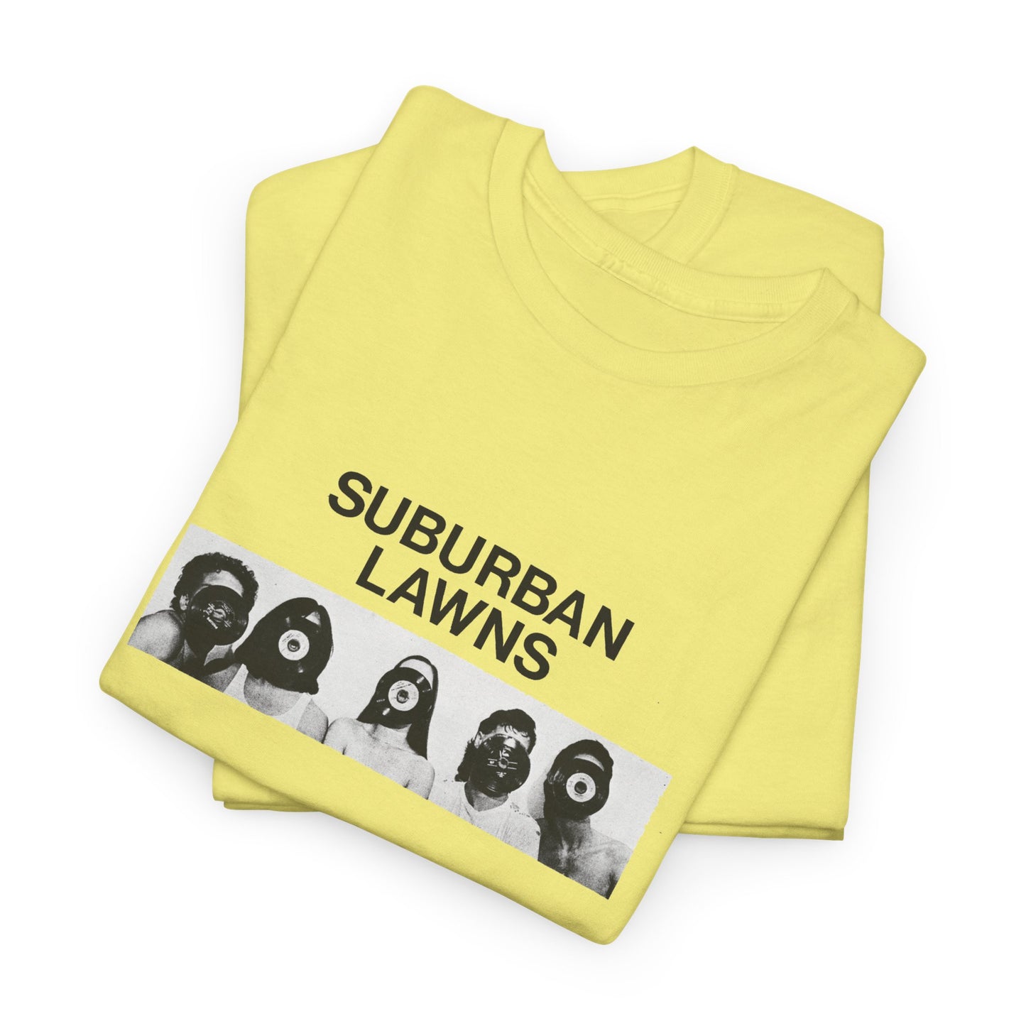 1970s california punk band suburban lawns photo tshirt
