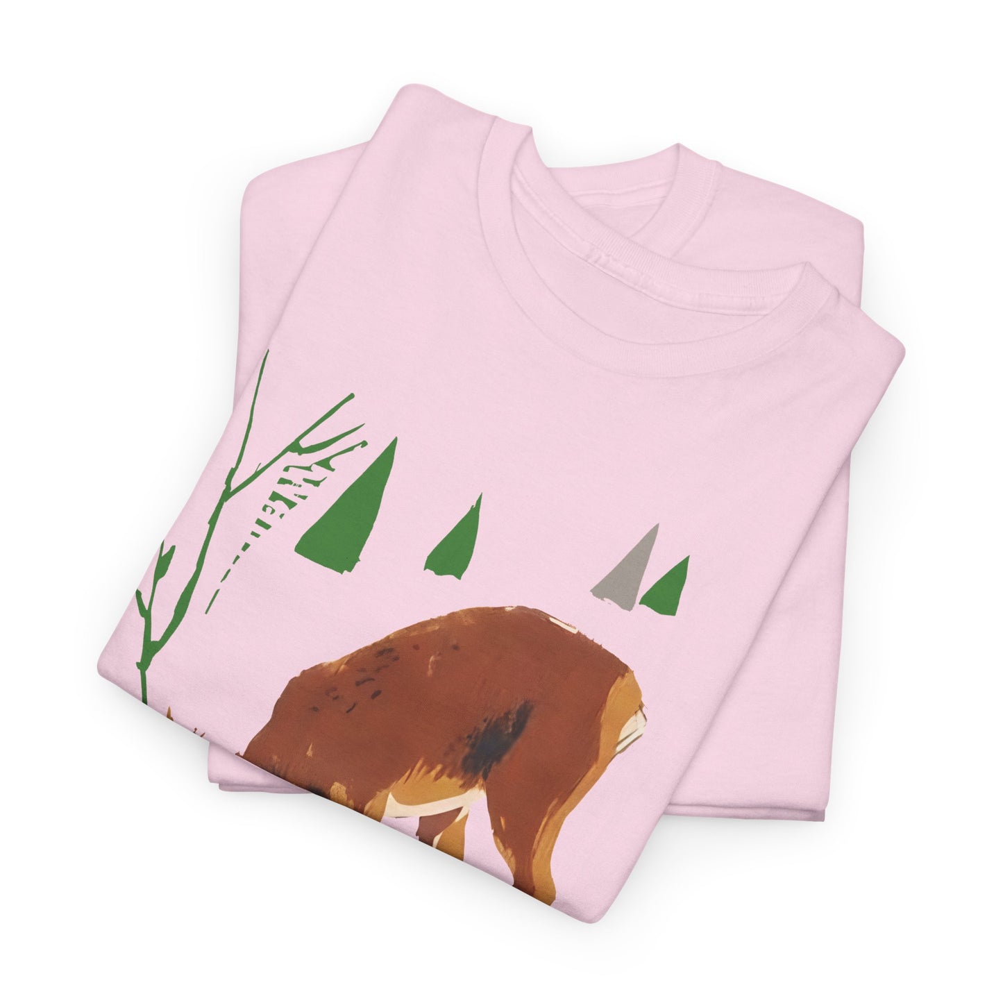 1961 slovakian living beauty vintage deer art reproduction tshirt