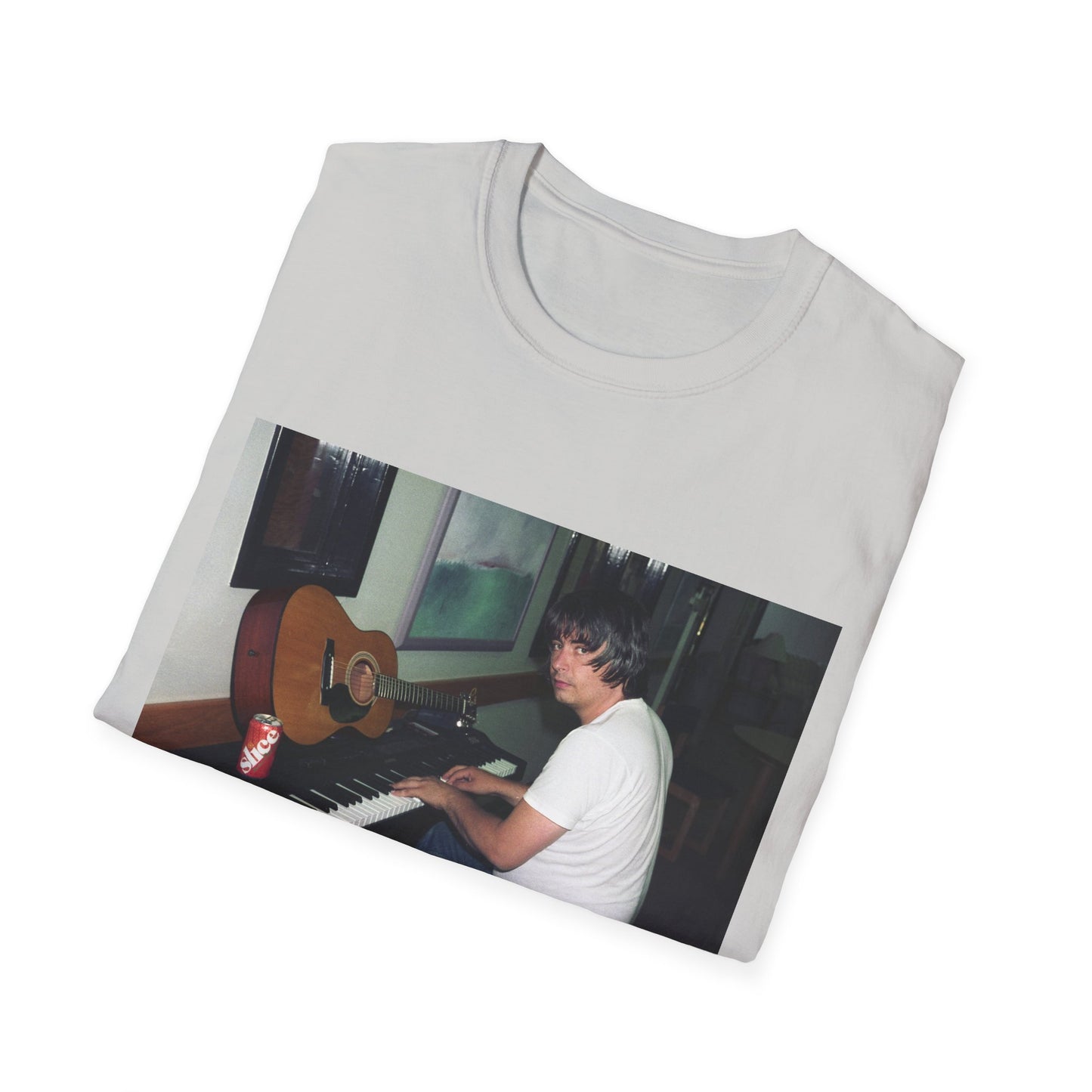 daniel johnston playing piano tshirt
