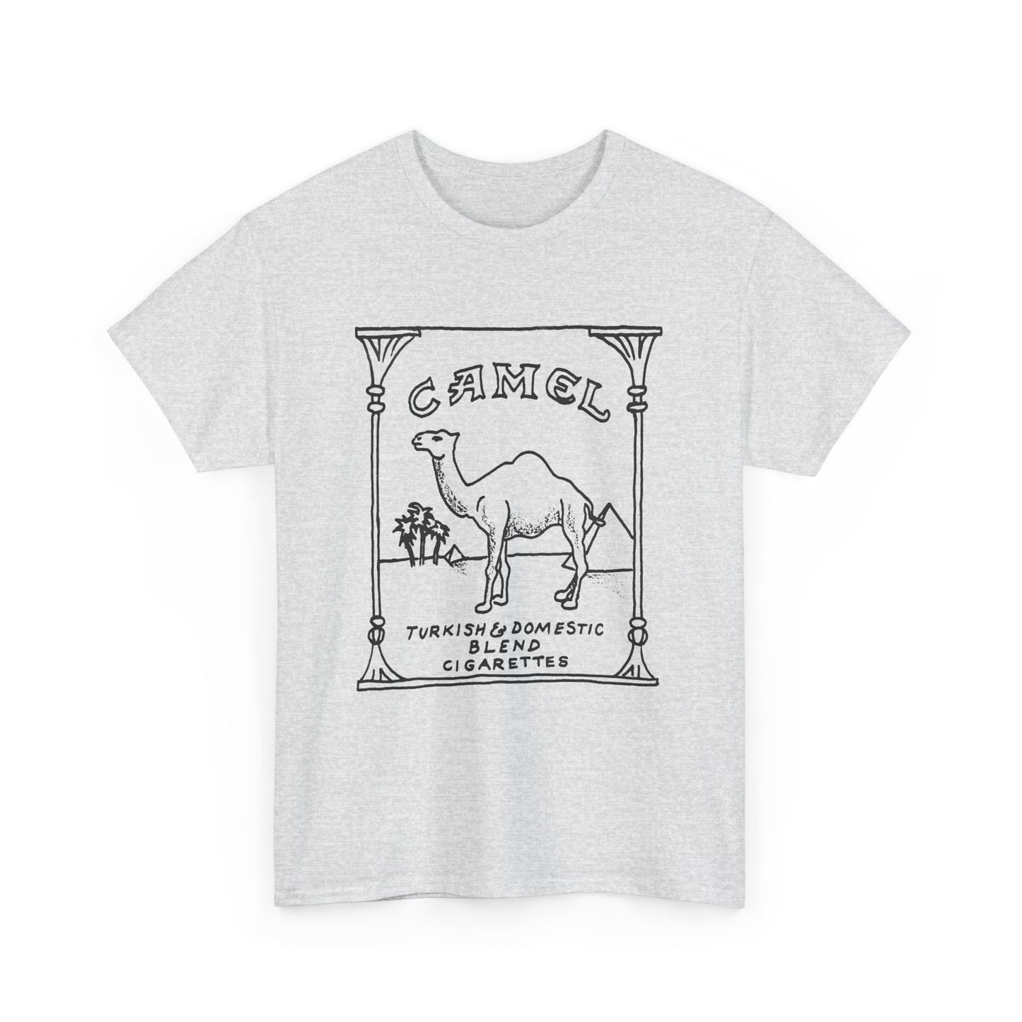vintage camel cigarettes drawing reproduction tshirt