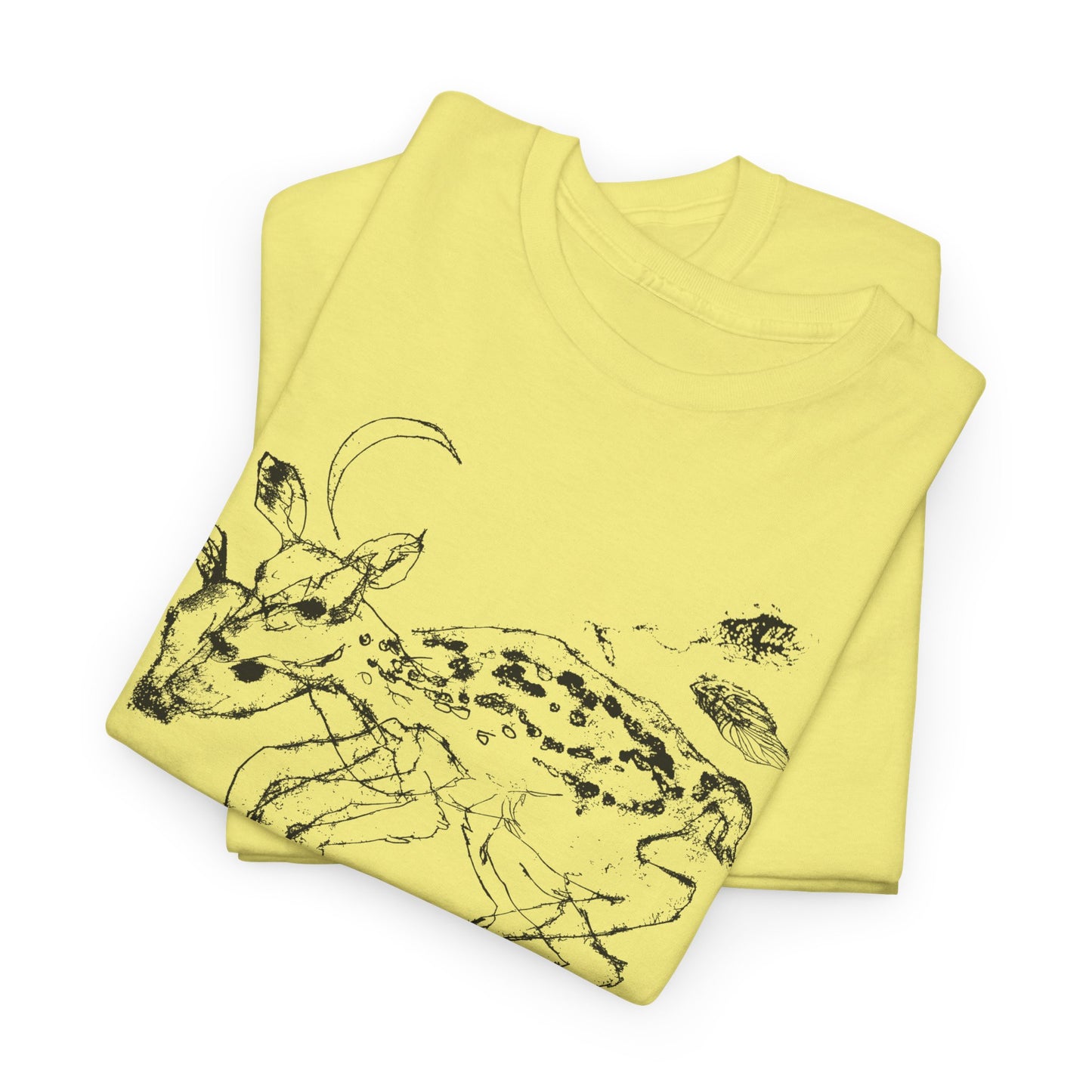 weird deer illustration custom edit tshirt