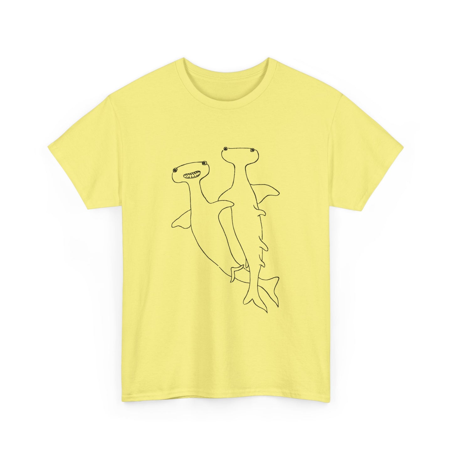 1735 a pair of hammerhead sharks edo period japanese illustration reproduction tshirt