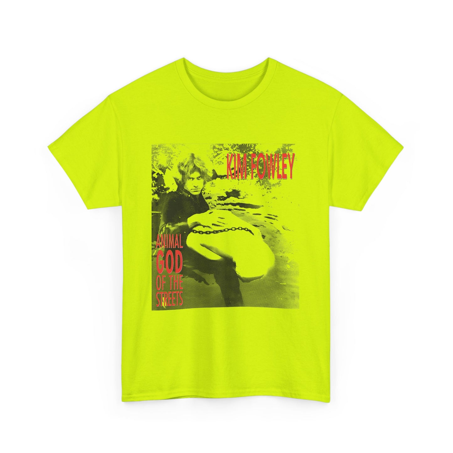 1974 animal god of the streets by kim fowley album cover stretched tshirt