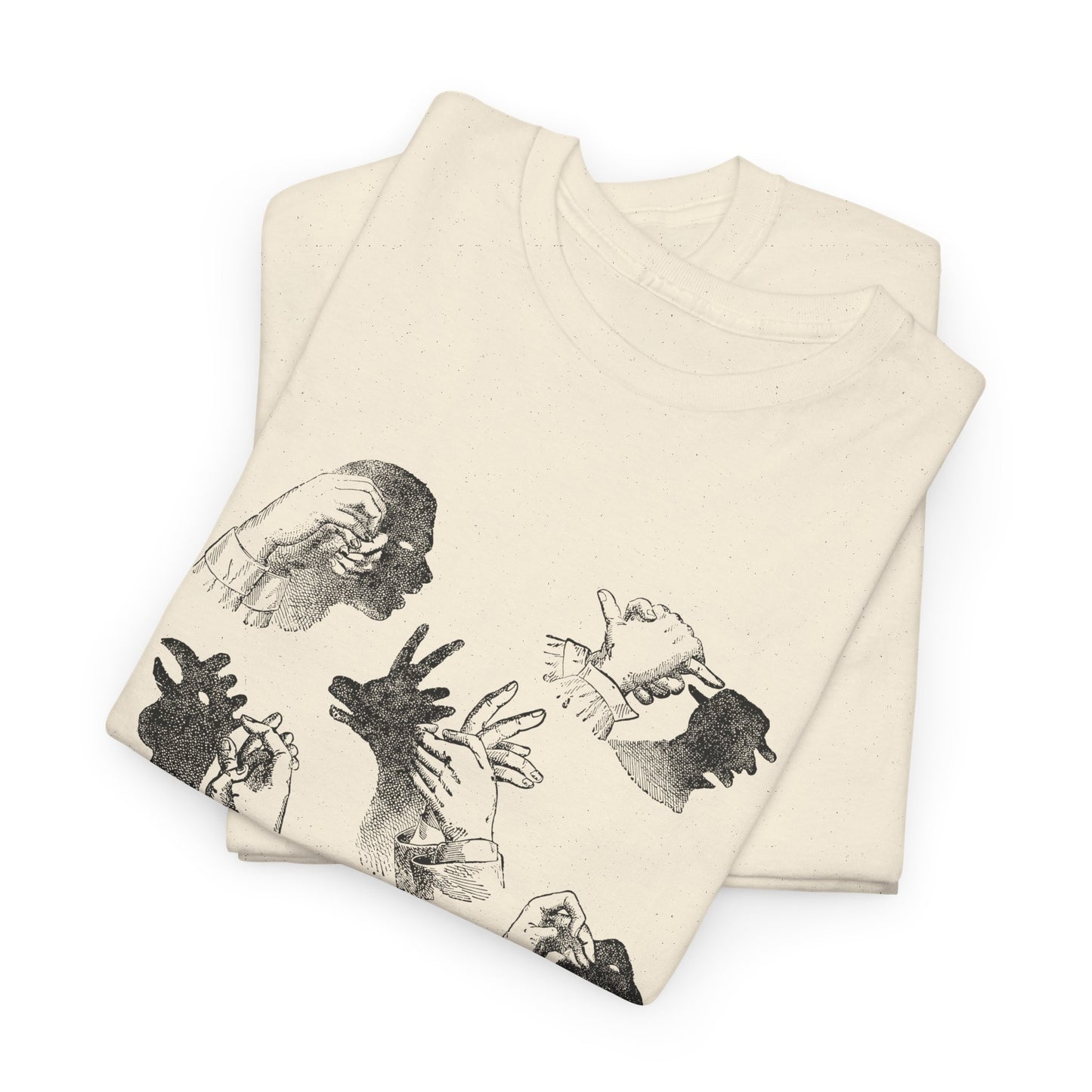 1883 hand shadows on the wall illustration from popular scientific recreations book tshirt