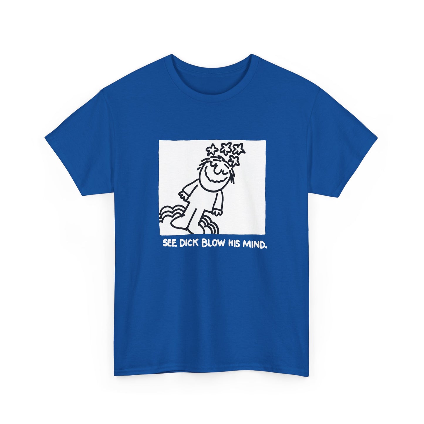 1971 the psychedelic coloring book see dick blow his mind cartoon reproduction tshirt
