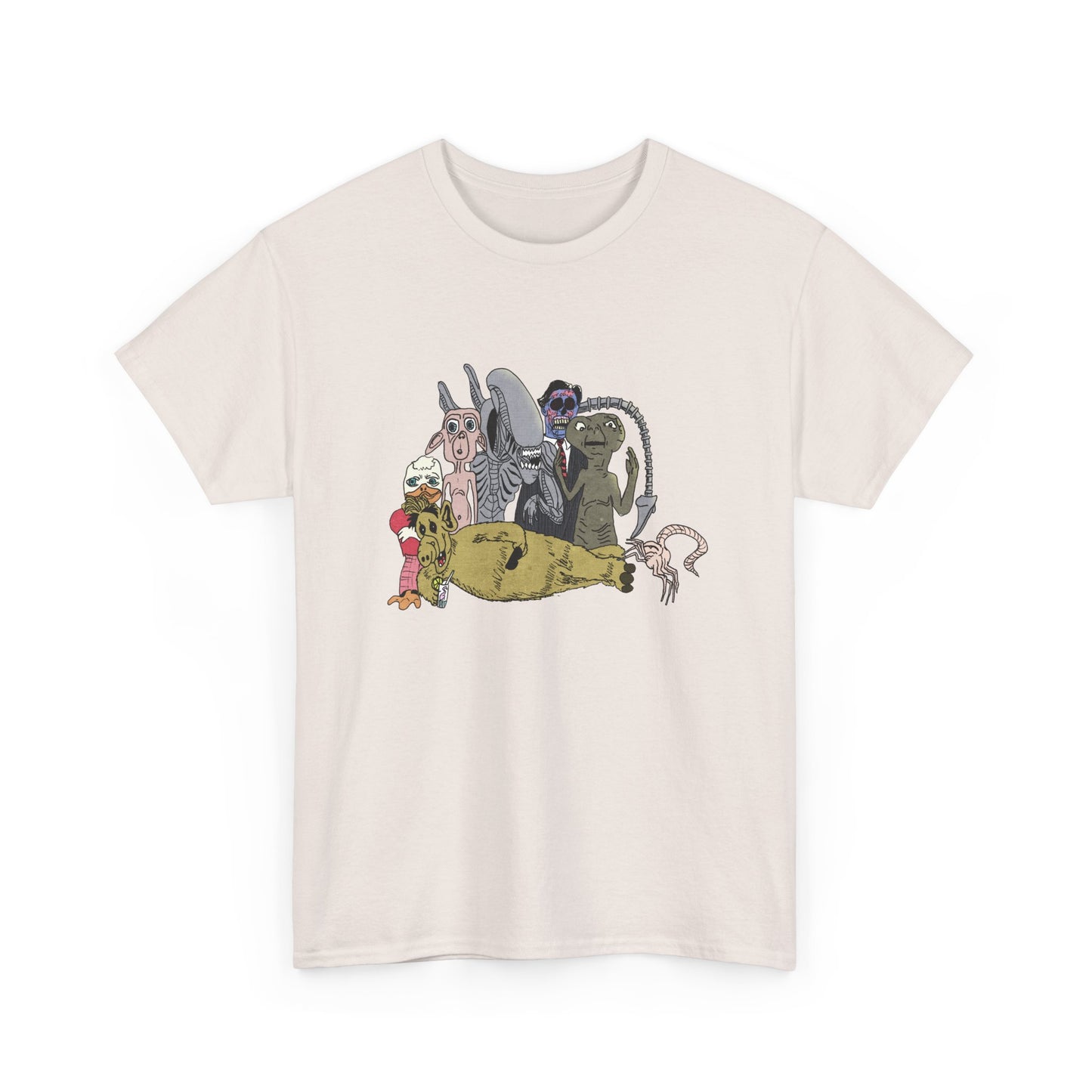 original drawing cute weird pop cult alien tshirt