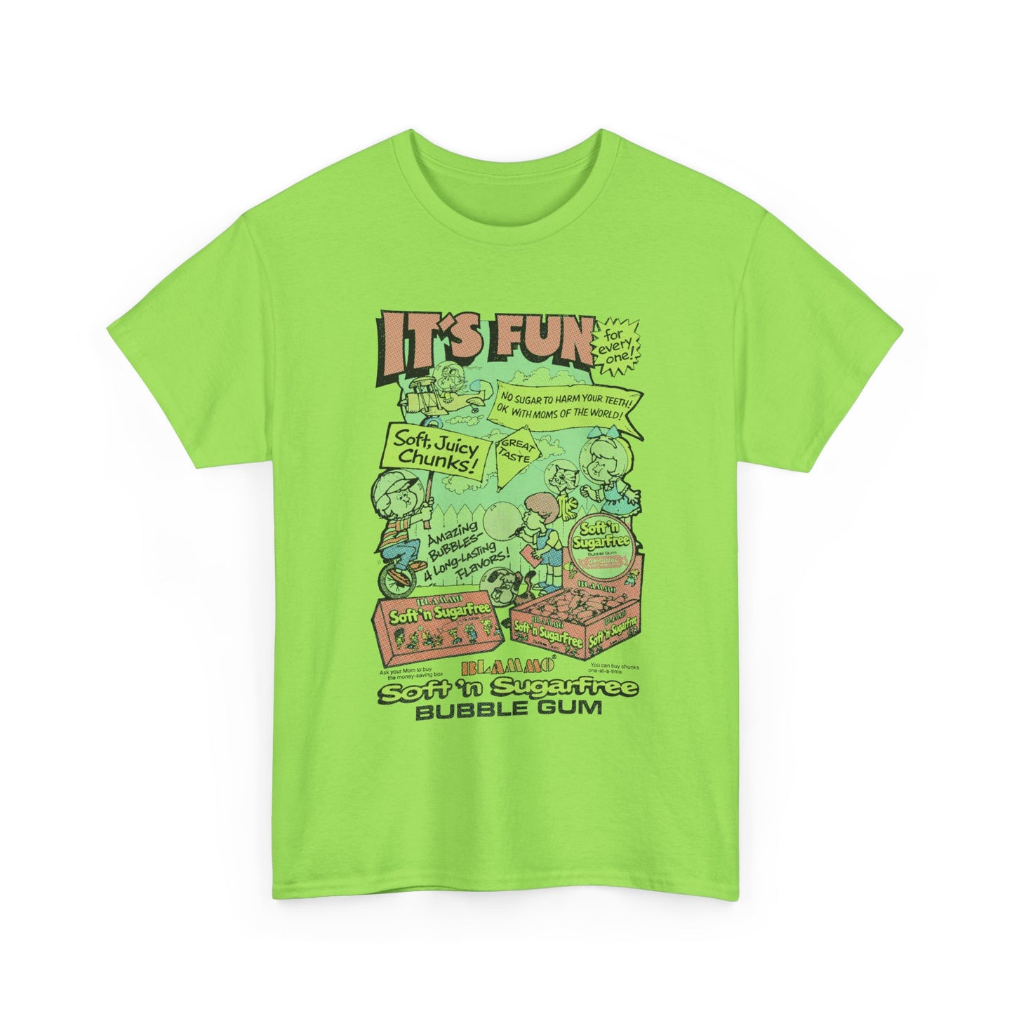 blammo bubble gum vintage comic book advertisement tshirt