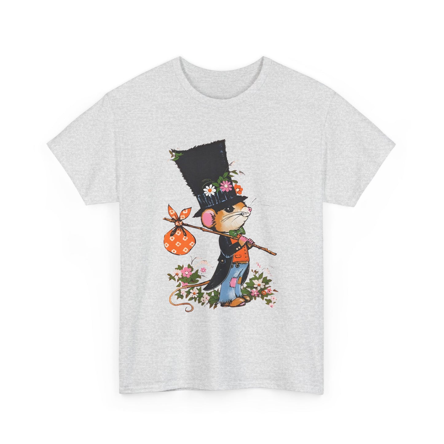 1970s vintage graphic novelty hobo mouse reproduction tshirt