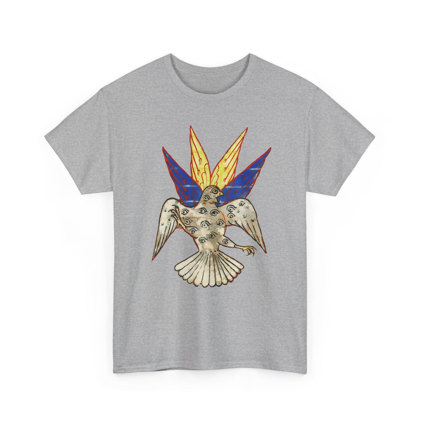 13th century gothic illuminated manuscript of the book of revelation seraph tshirt