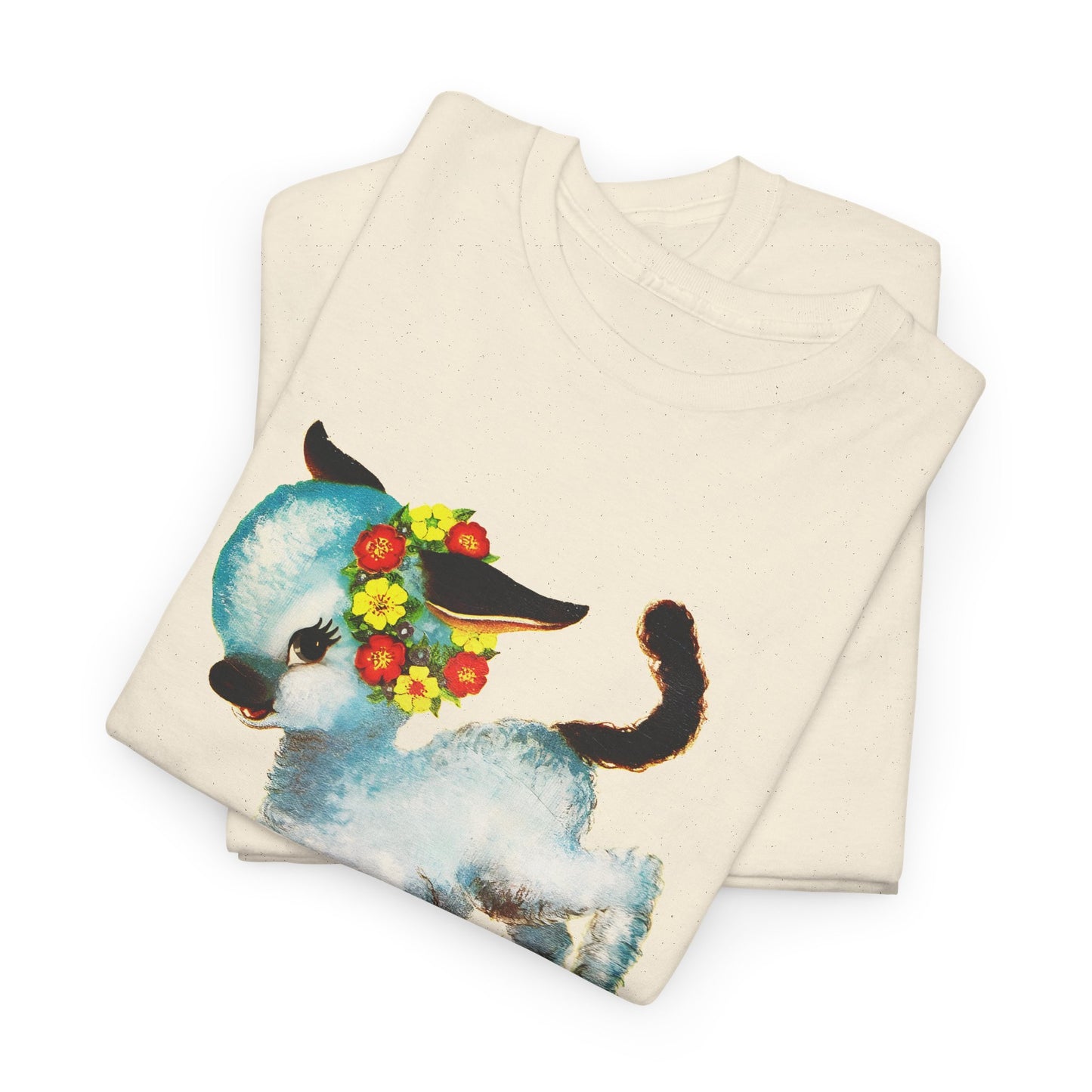 vintage cute baby sheep reproduction tshirt