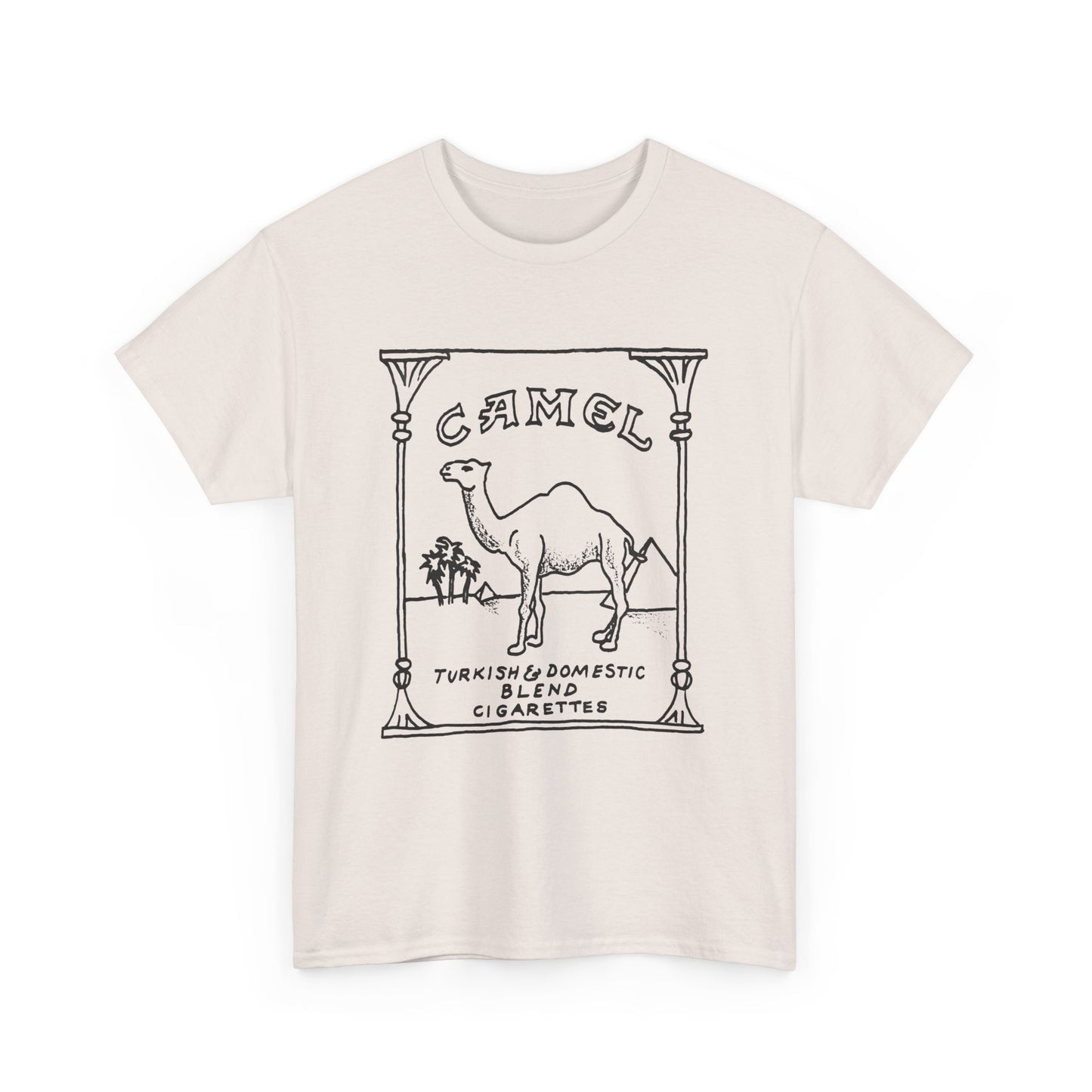 vintage camel cigarettes drawing reproduction tshirt