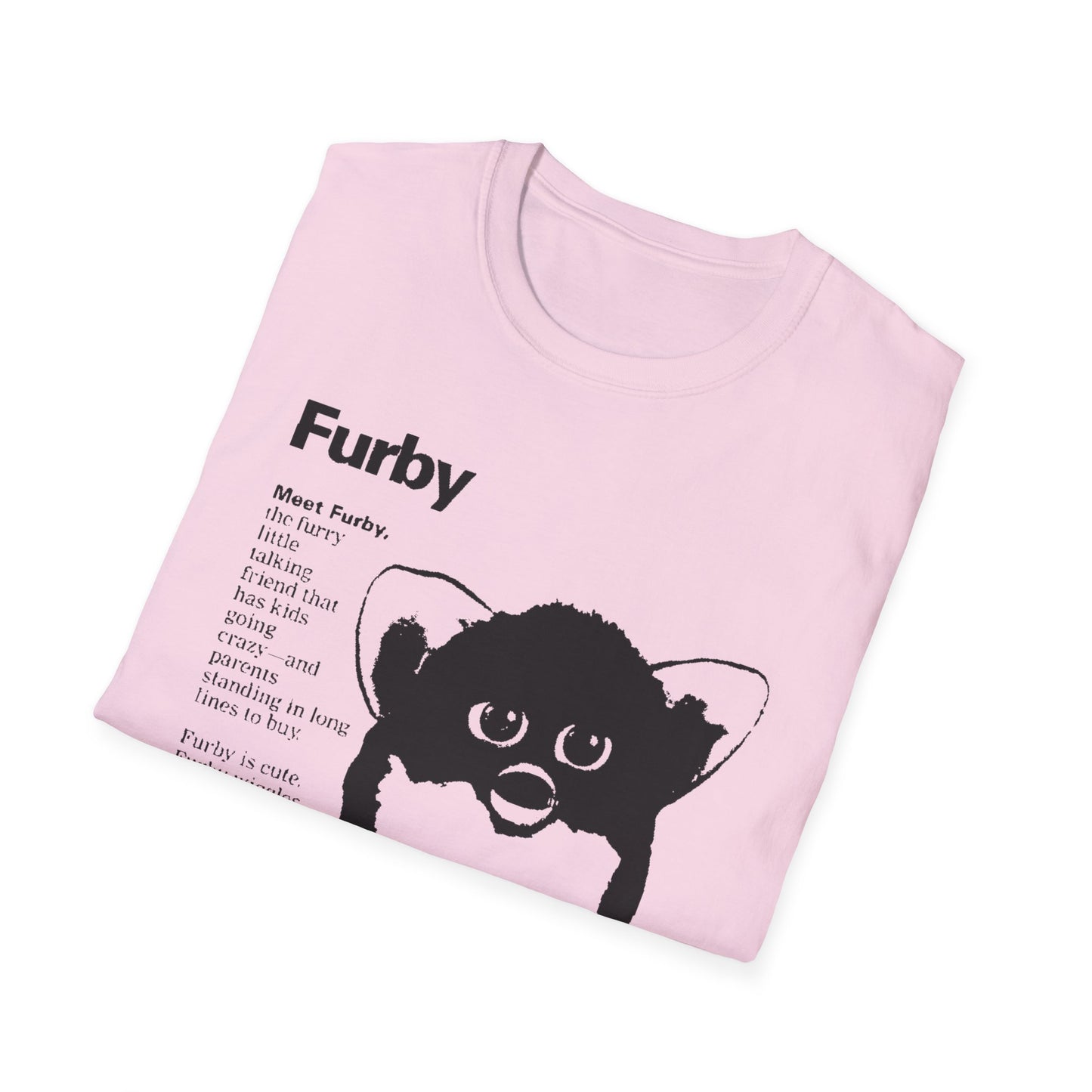 1990s furby advertisement meet furby fan art tshirt