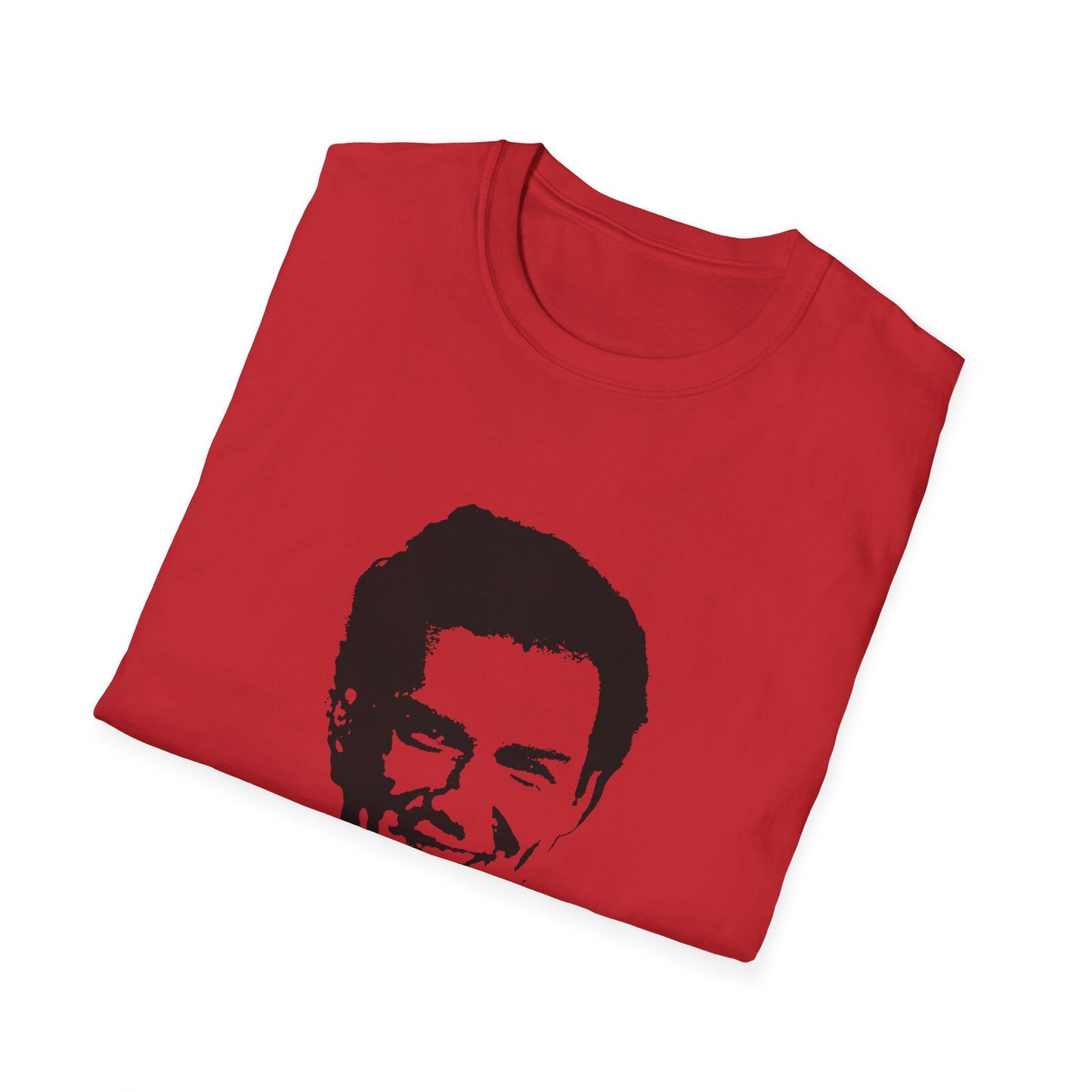 norm macdonald black stencil face tshirt