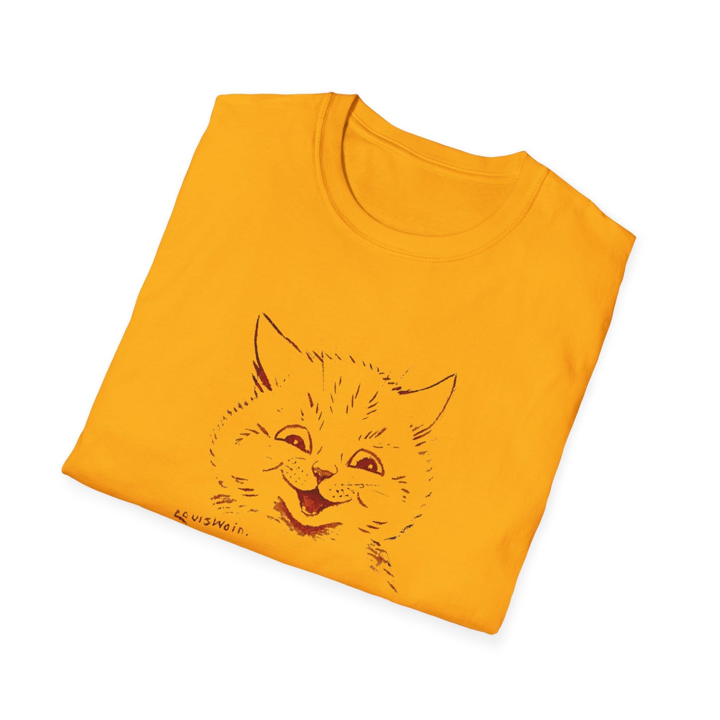 1924 louis wain cat painting i am happy because everyone loves me tshirt