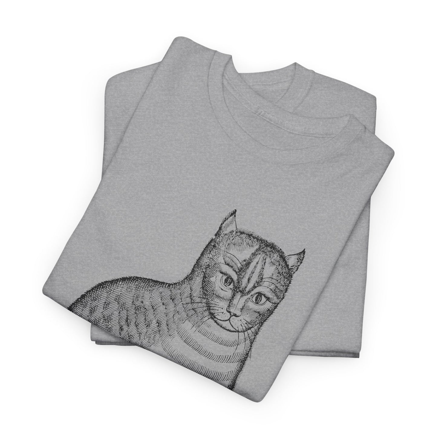 1658 edward topsell cat illustration reproduction tshirt