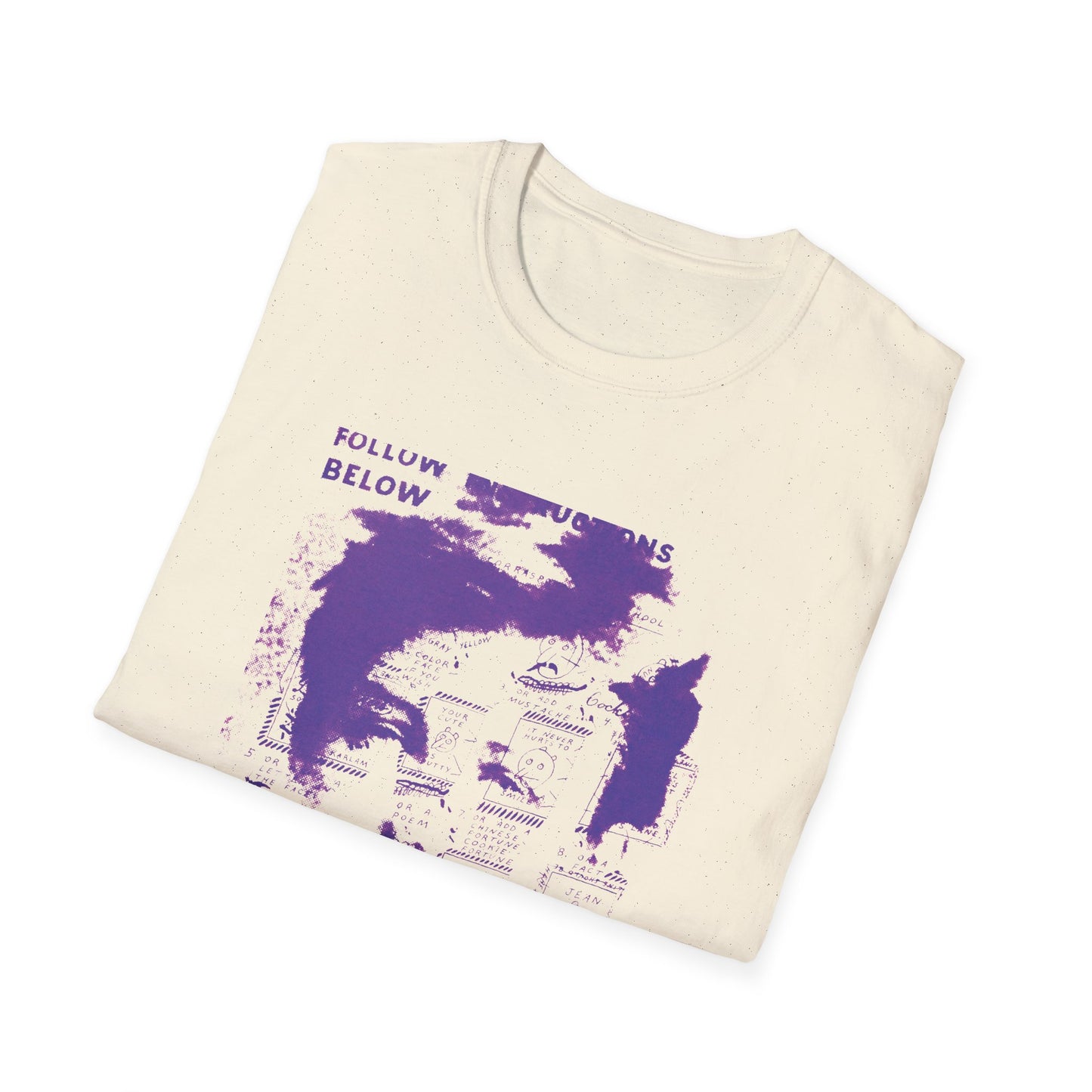 ray johnson arthur rimbaud art in purple tshirt