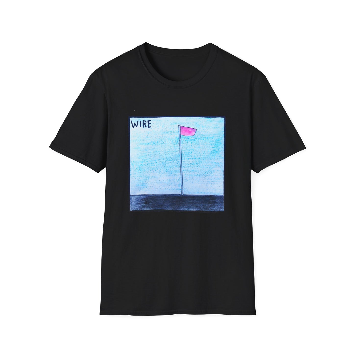 wire 1977 pink flag album cover homemade fan art tshirt